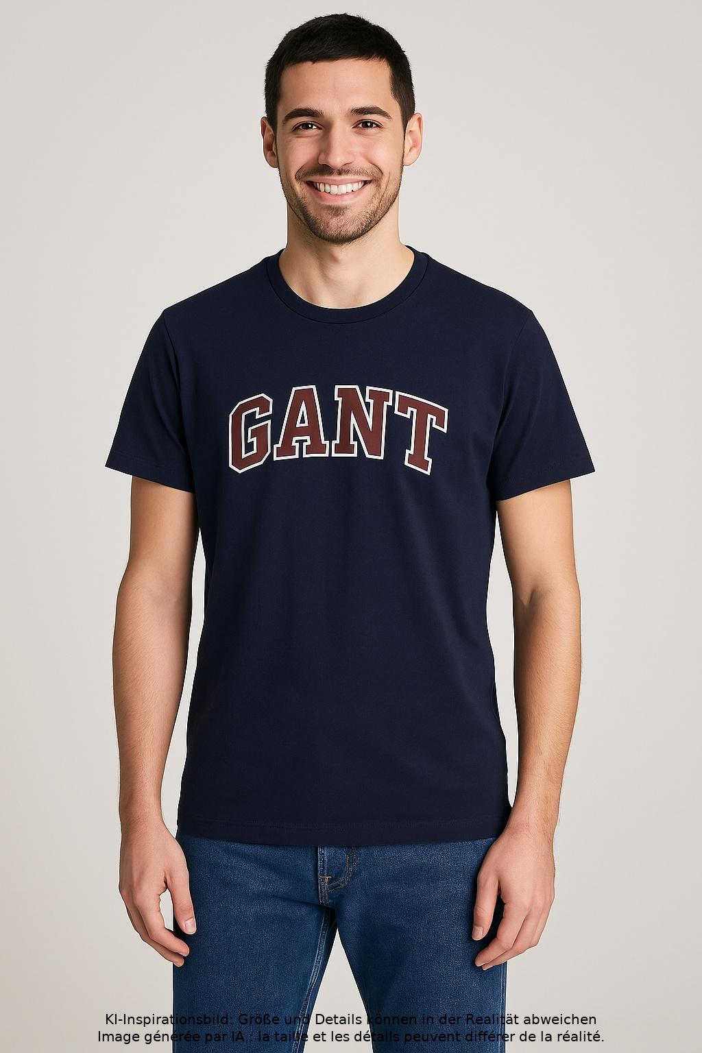 

Gant Herren T-Shirt, marineblau, Gr. 46