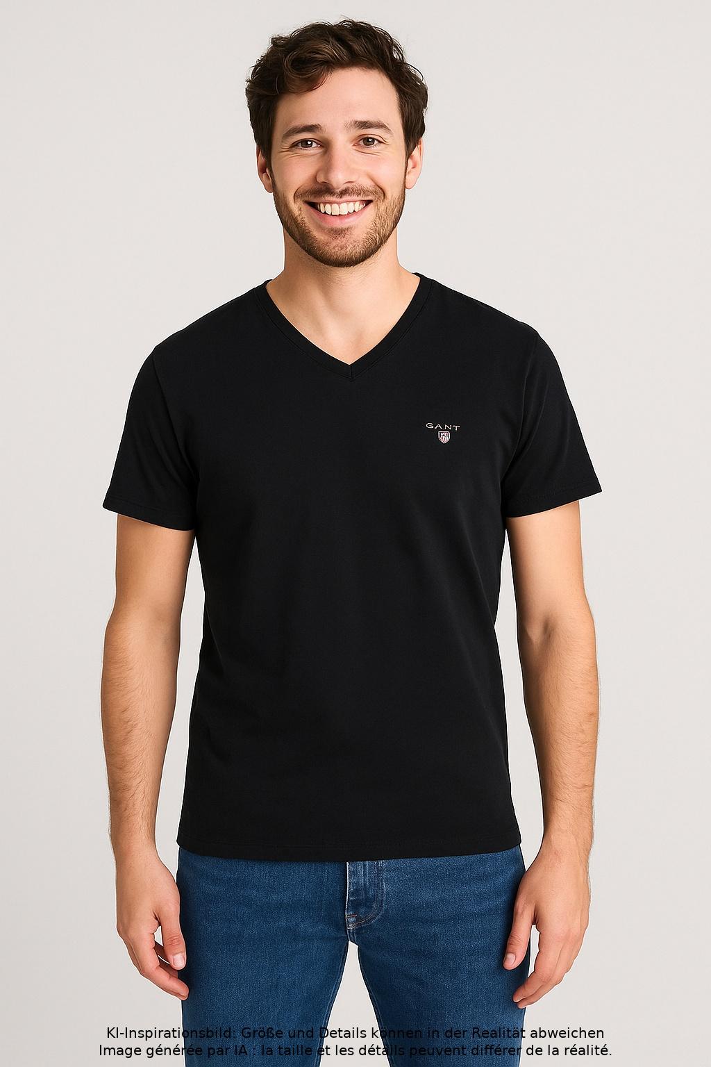 Thumbnail - Gant Herren T-Shirt, schwarz, Gr. 46