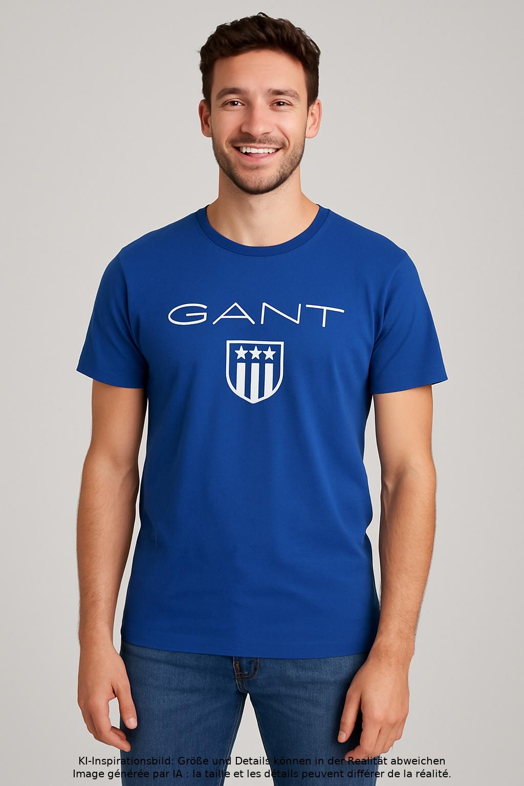 

Gant Herren T-Shirt, blau, Gr. 46