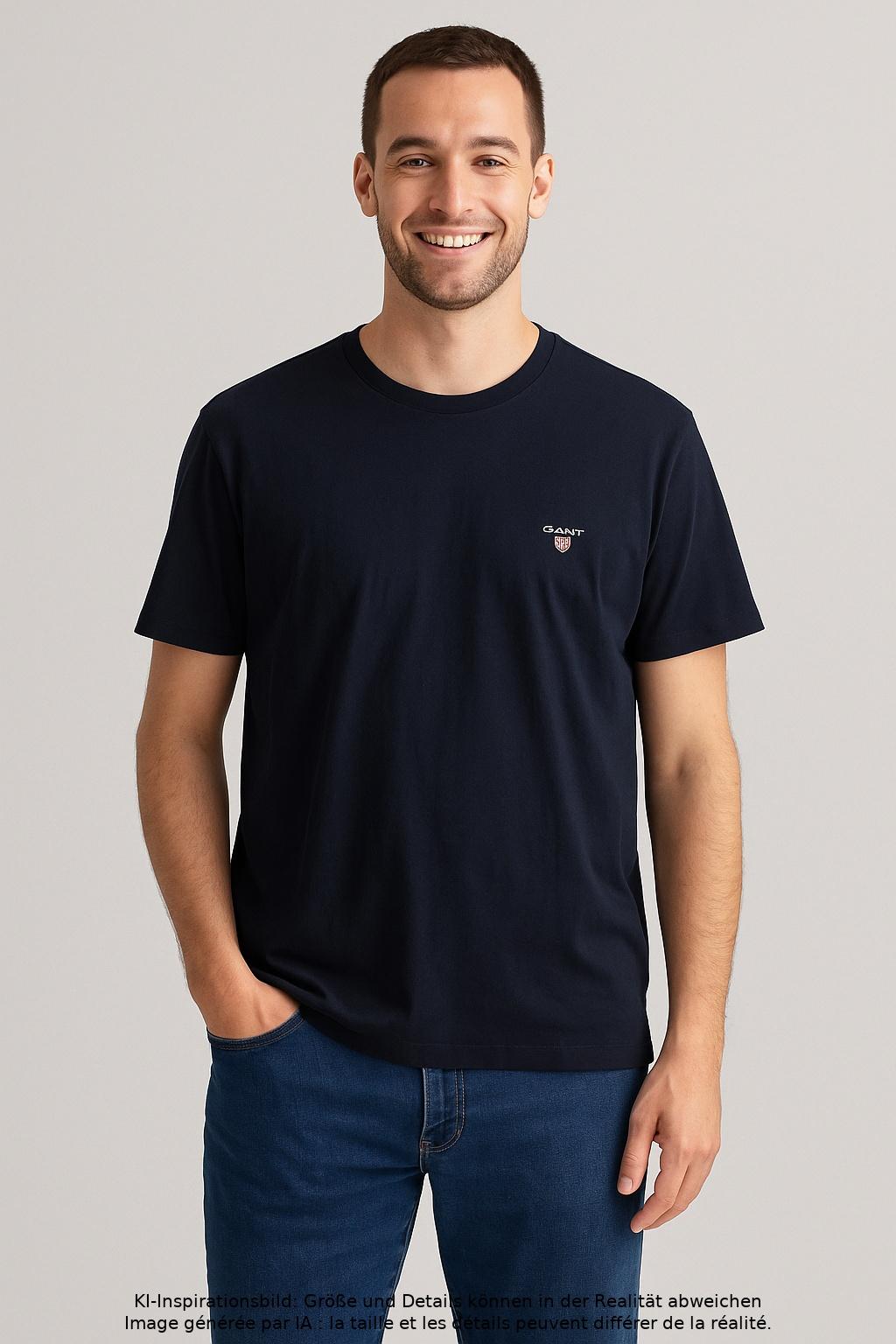 

Gant Herren T-Shirt, marineblau, Gr. 54