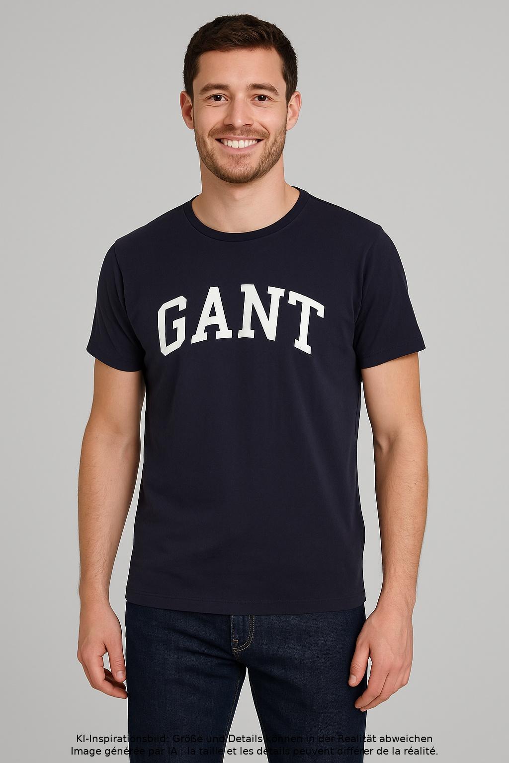 

Gant Herren T-Shirt, marineblau, Gr. 46