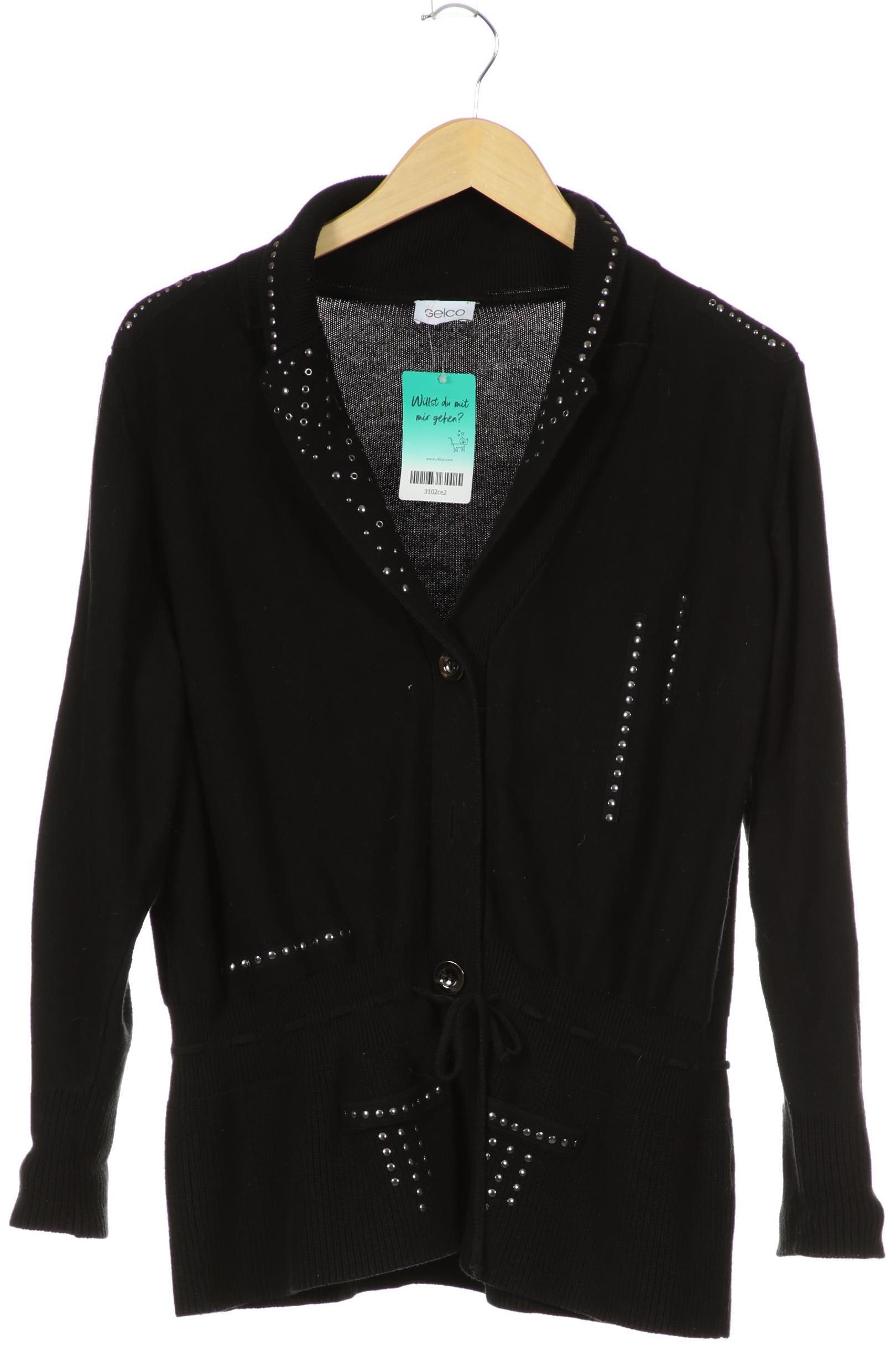 

Gelco Damen Strickjacke, schwarz, Gr. 46
