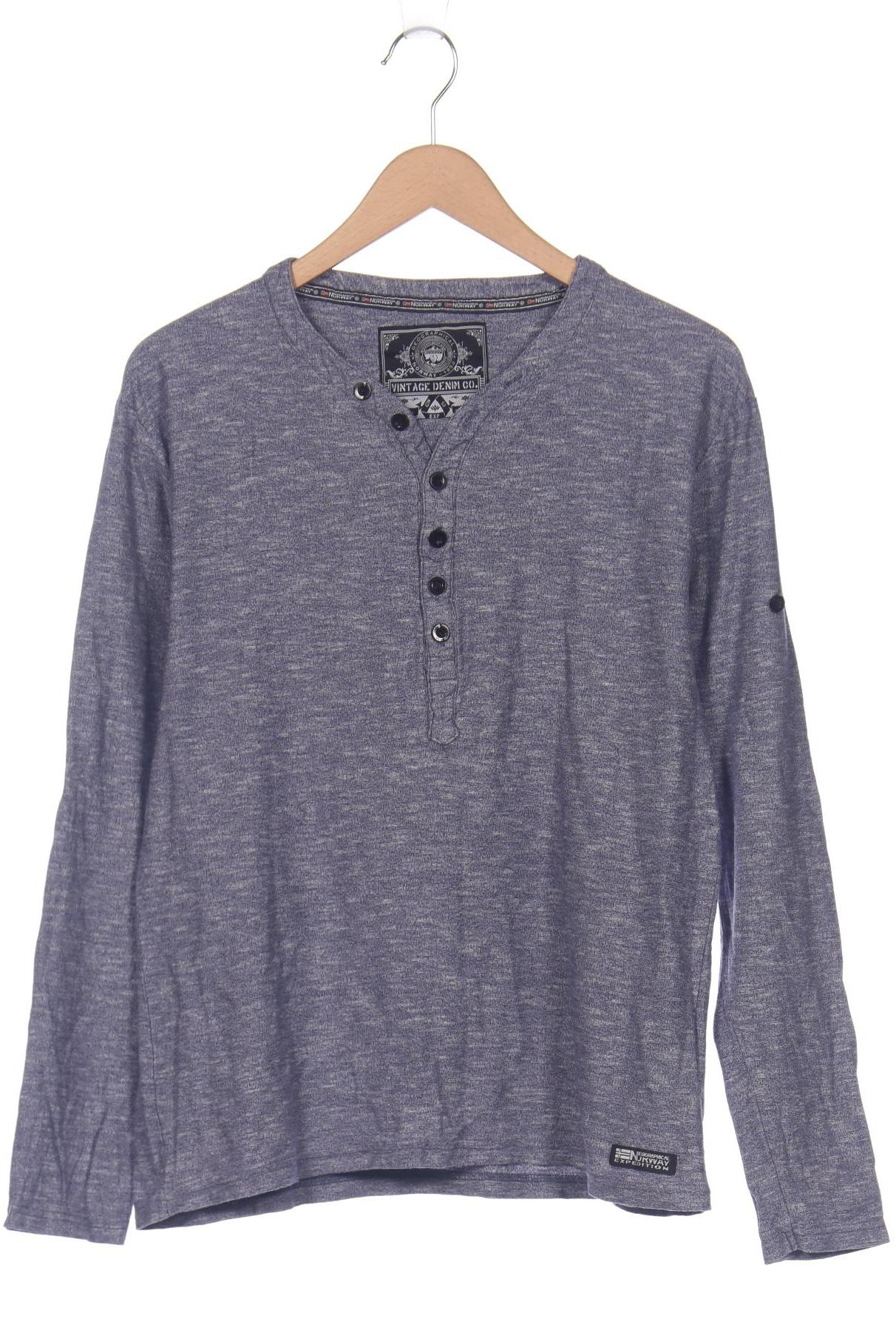 

Geographical Norway Herren Langarmshirt, blau, Gr. 52