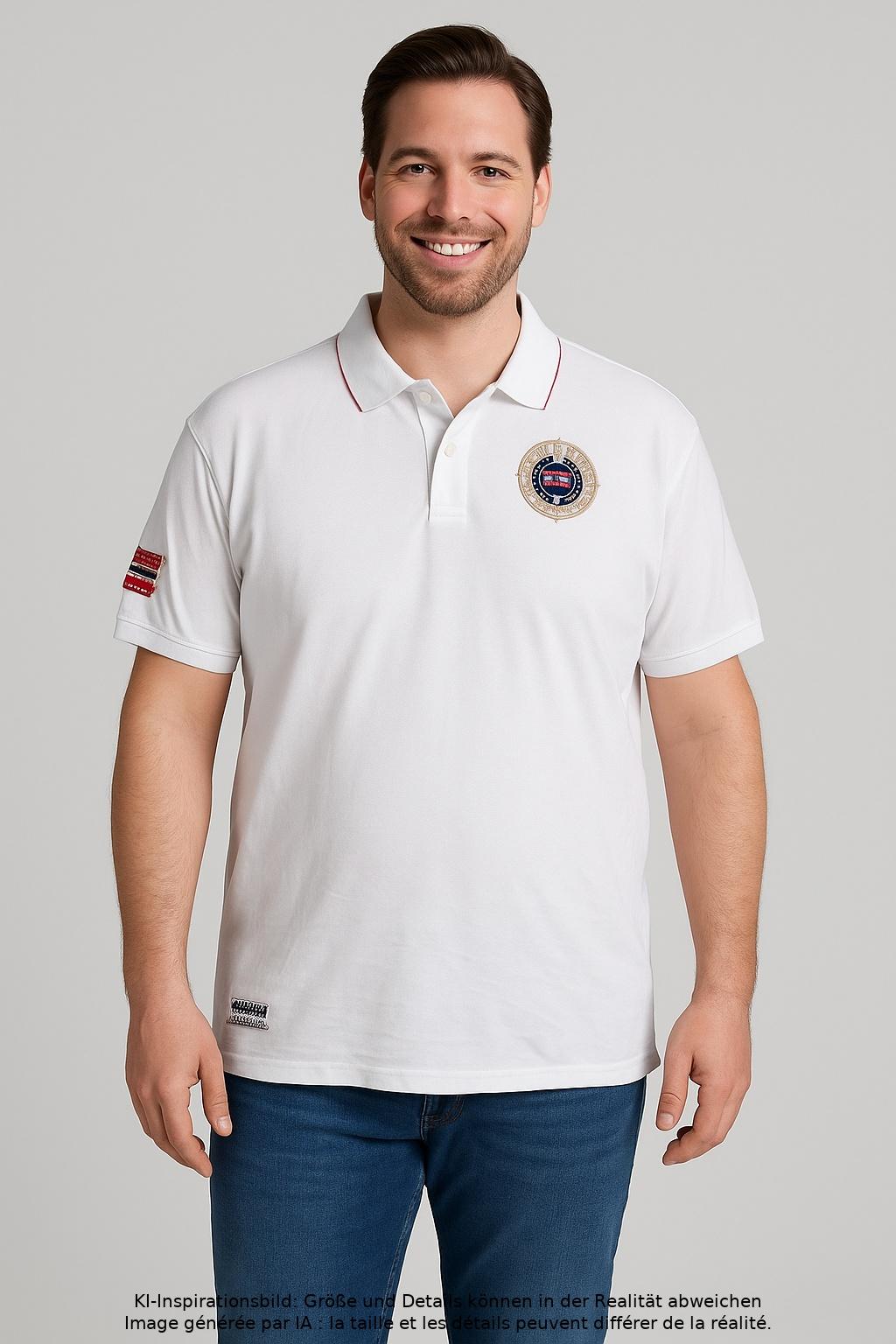 

Geographical Norway Herren Poloshirt, weiß, Gr. 58