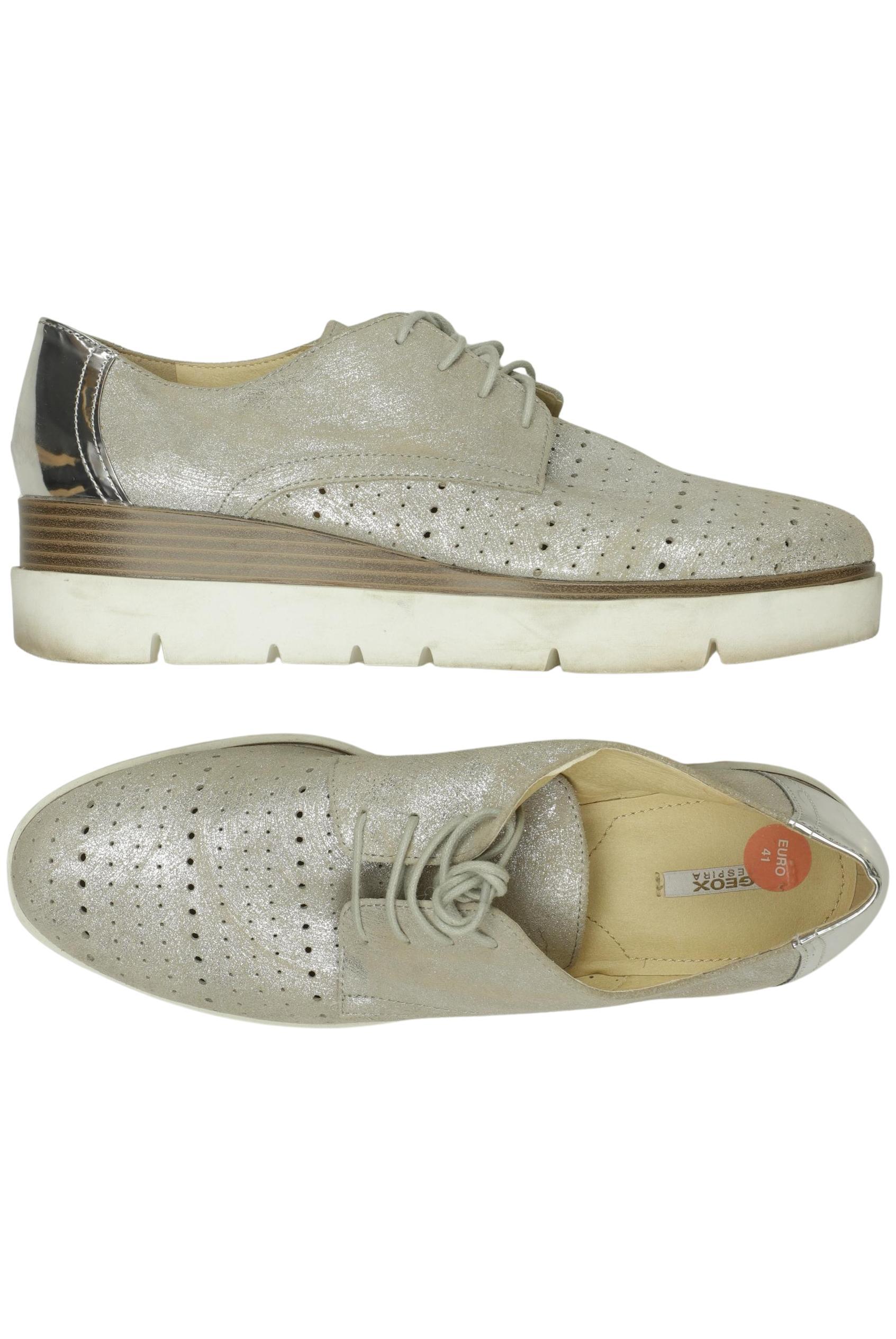 

Geox Damen Halbschuh, silber, Gr. 41