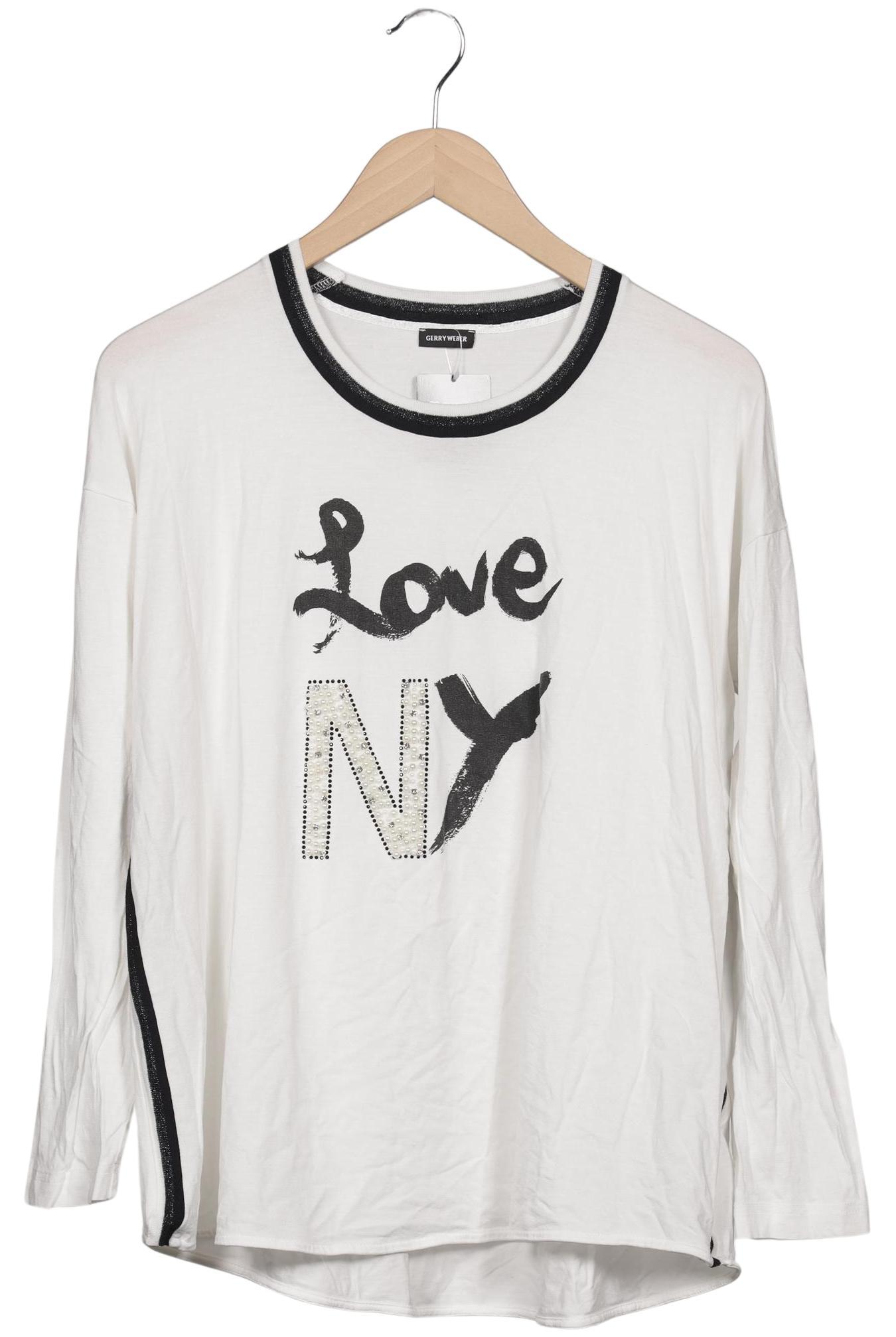 

Gerry Weber Damen Langarmshirt, weiß, Gr. 44