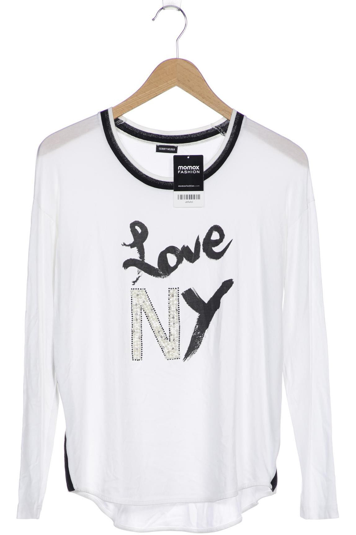 

Gerry Weber Damen Langarmshirt, weiß, Gr. 38