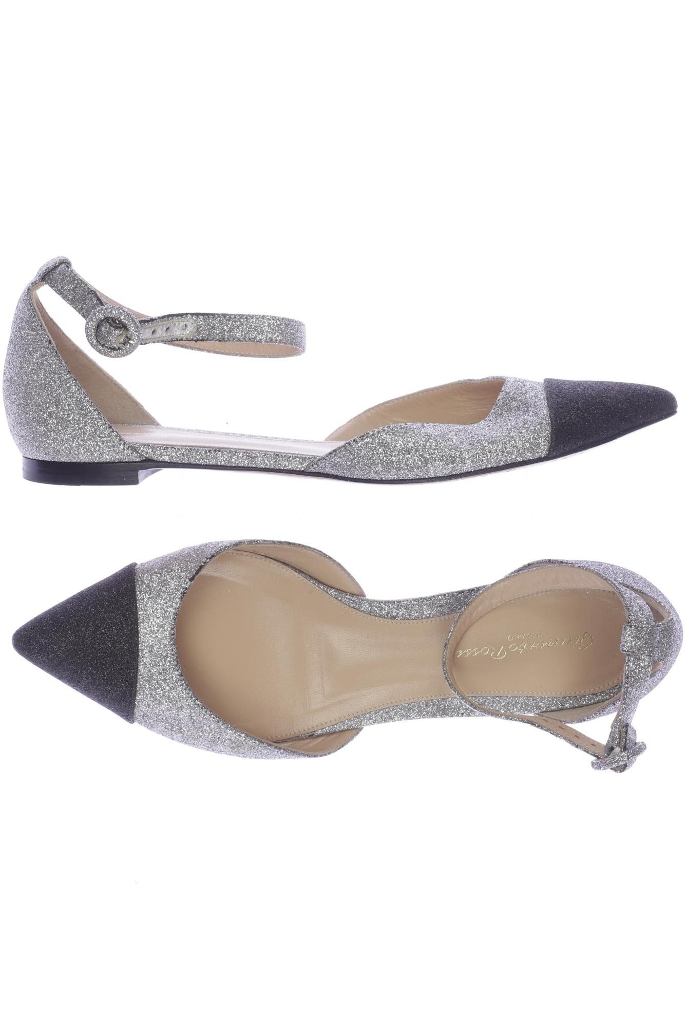 

Gianvito Rossi Damen Ballerinas, silber, Gr. 38.5