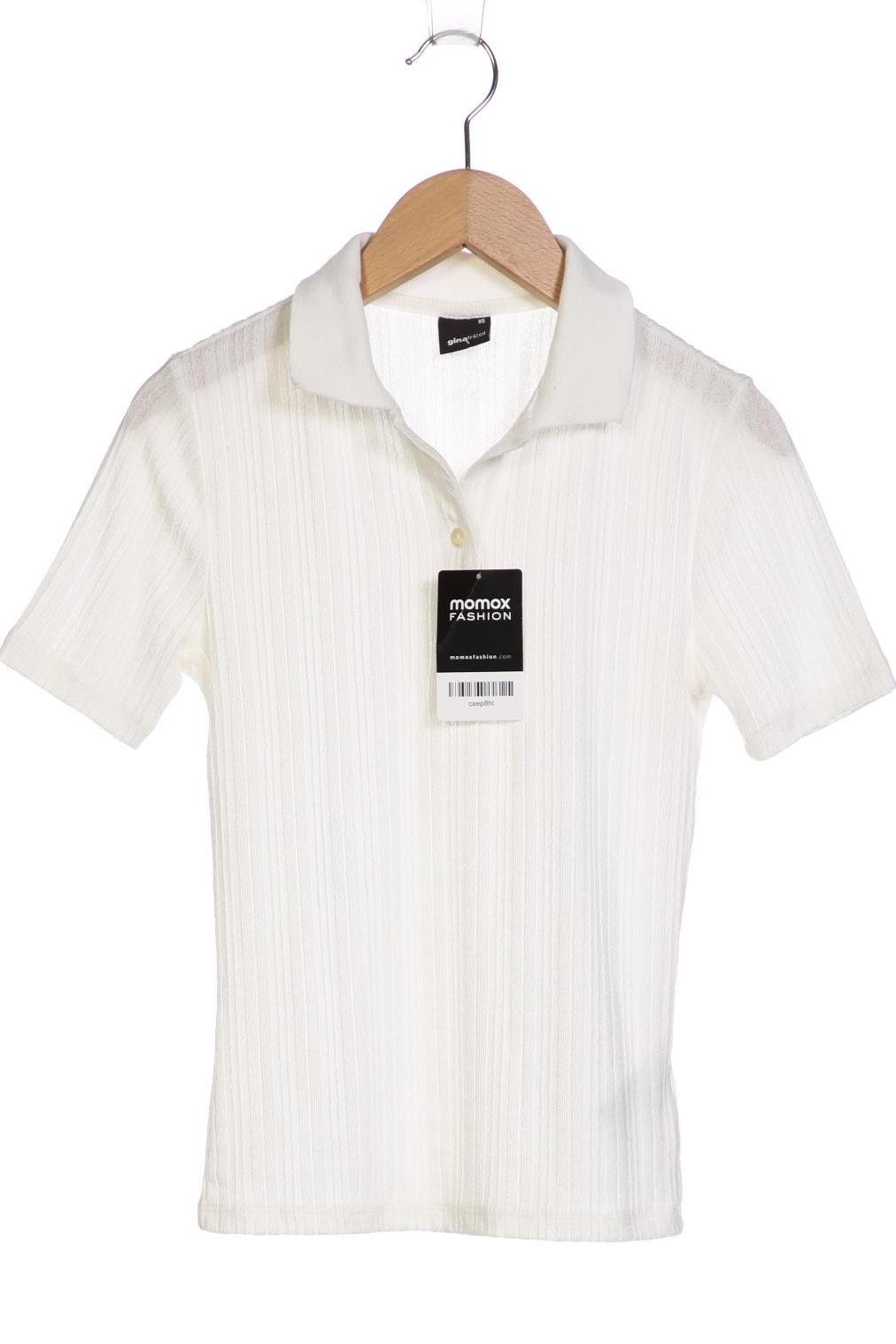 

Gina Tricot Damen Poloshirt, weiß, Gr. 34