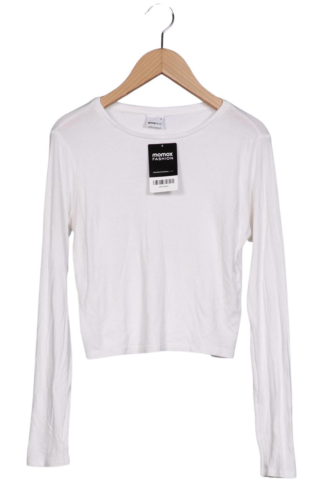 

Gina Tricot Damen Langarmshirt, weiß, Gr. 38