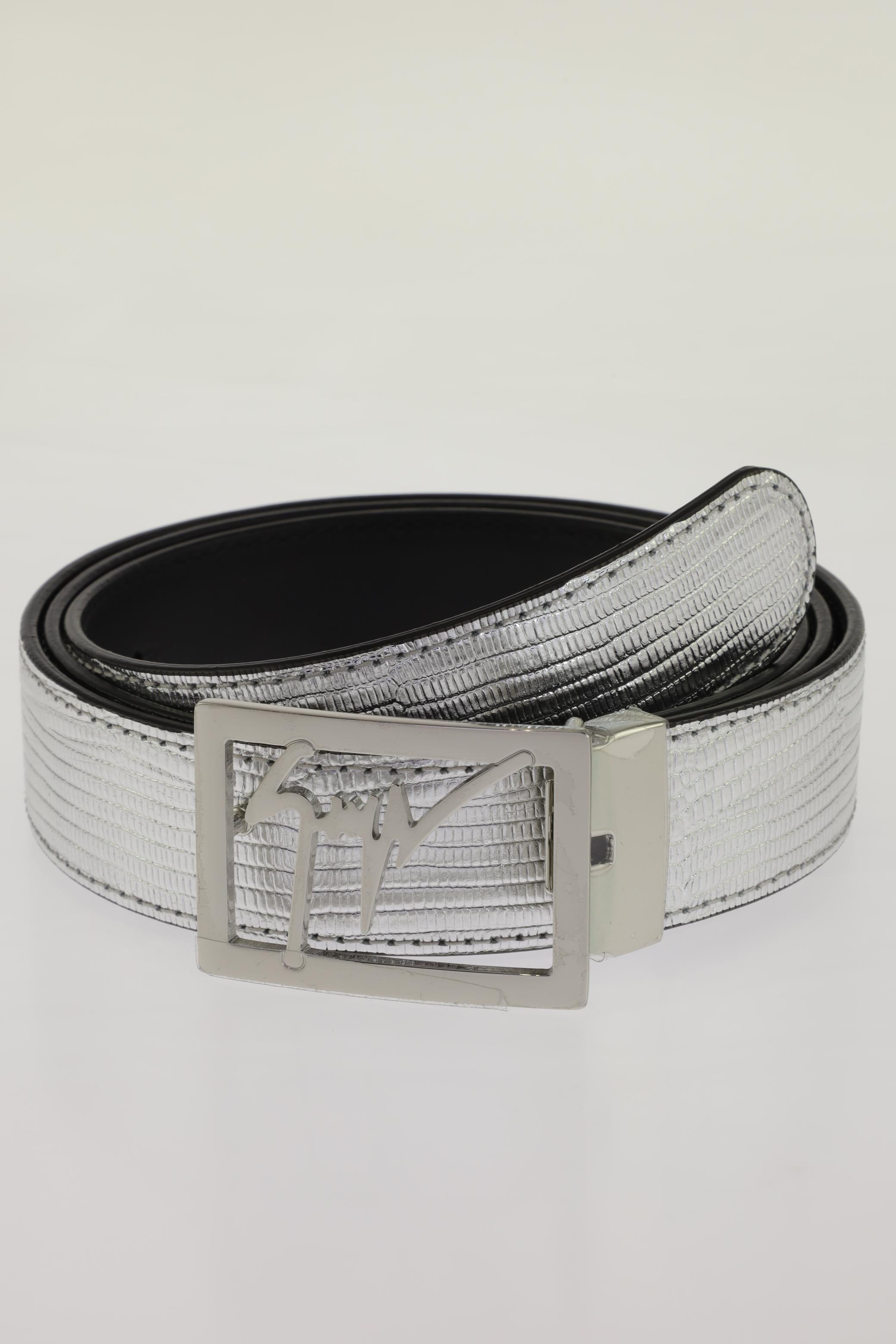 

Giuseppe Zanotti Herren Gürtel, silber, Gr. 115