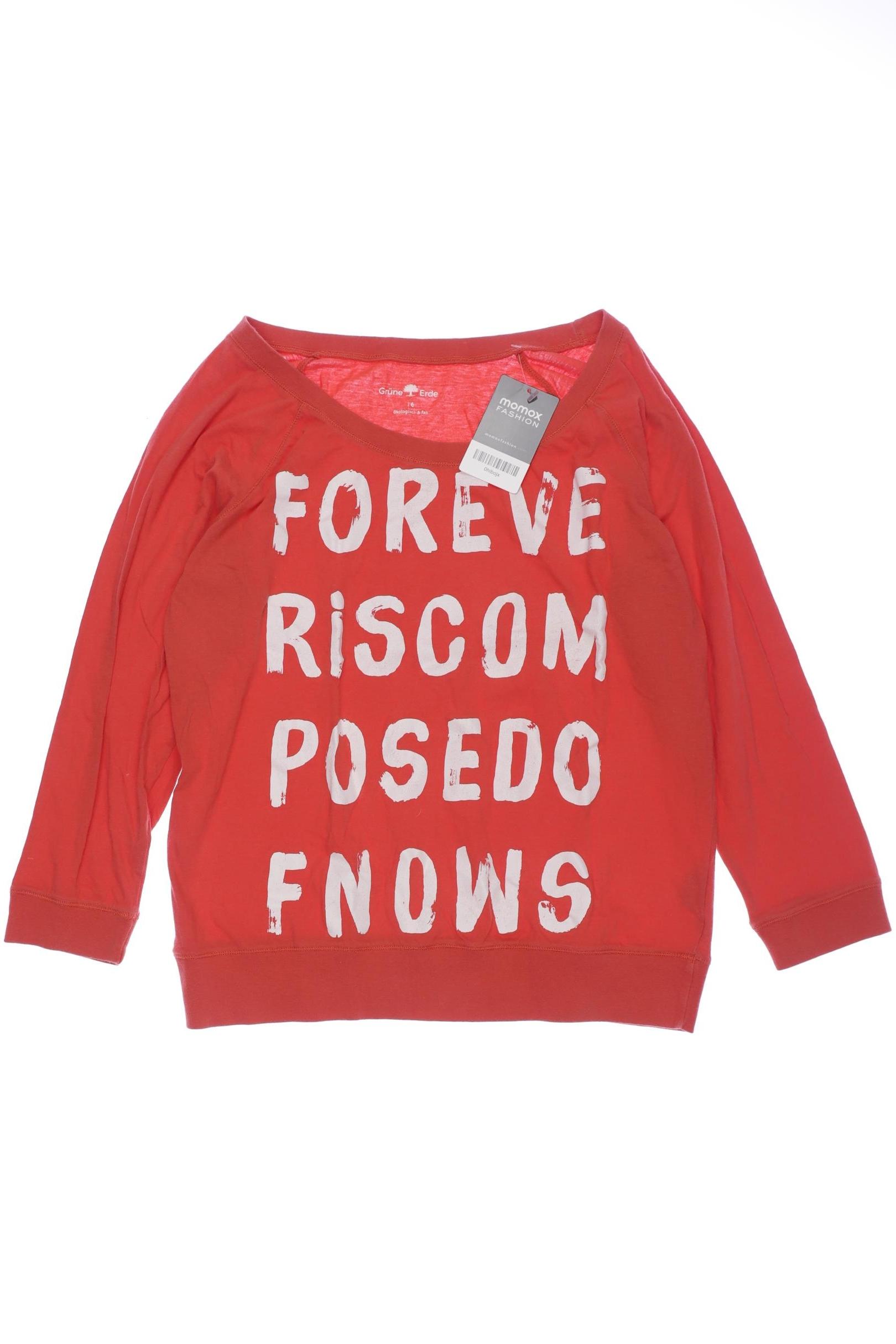 

Grüne Erde Damen Langarmshirt, rot, Gr. 176