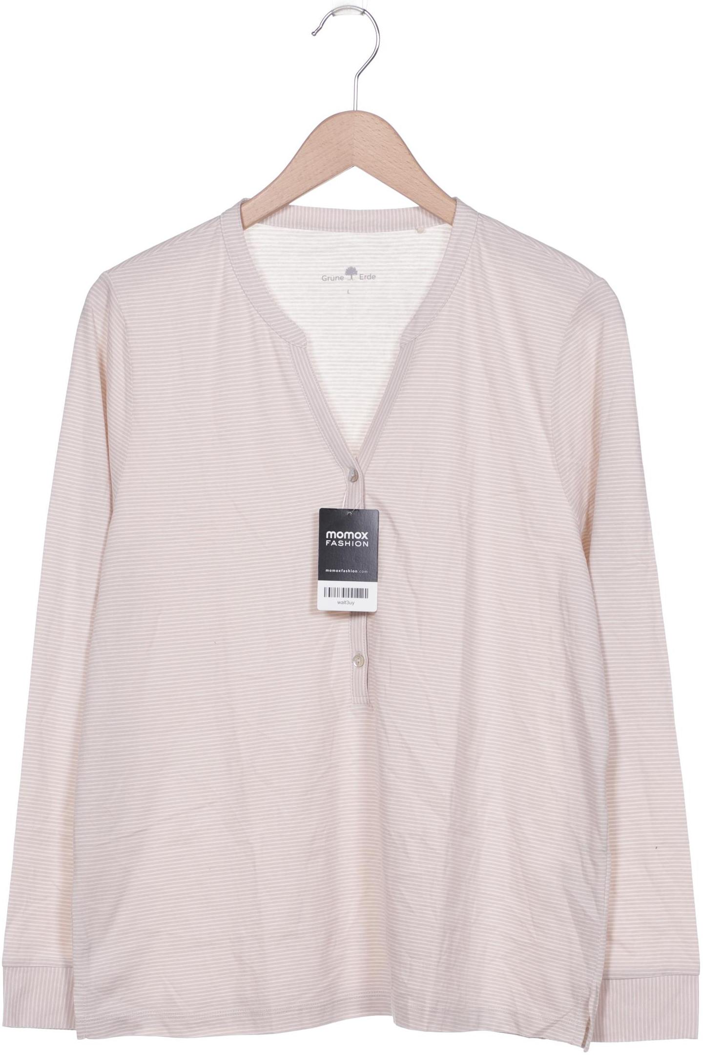 

Grüne Erde Damen Langarmshirt, beige, Gr. 42