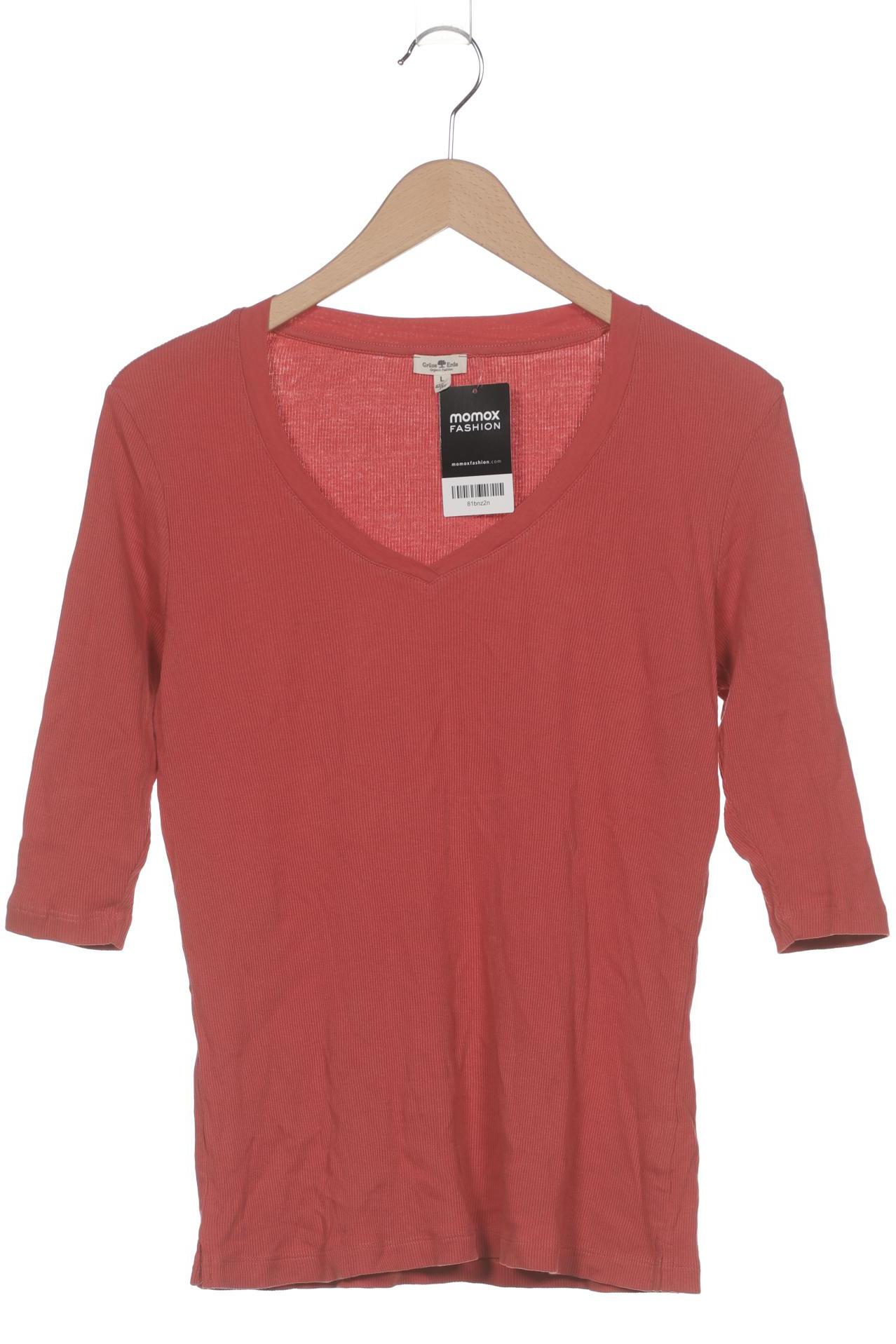 

Grüne Erde Damen Langarmshirt, rot, Gr. 42