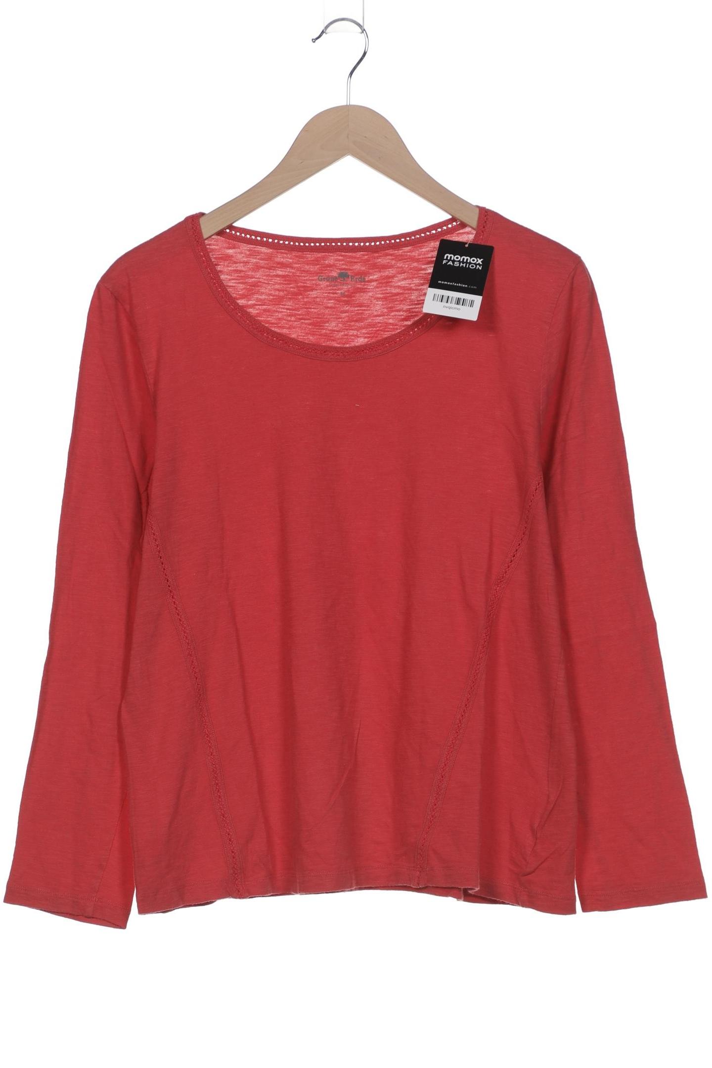 

Grüne Erde Damen Langarmshirt, rot, Gr. 46