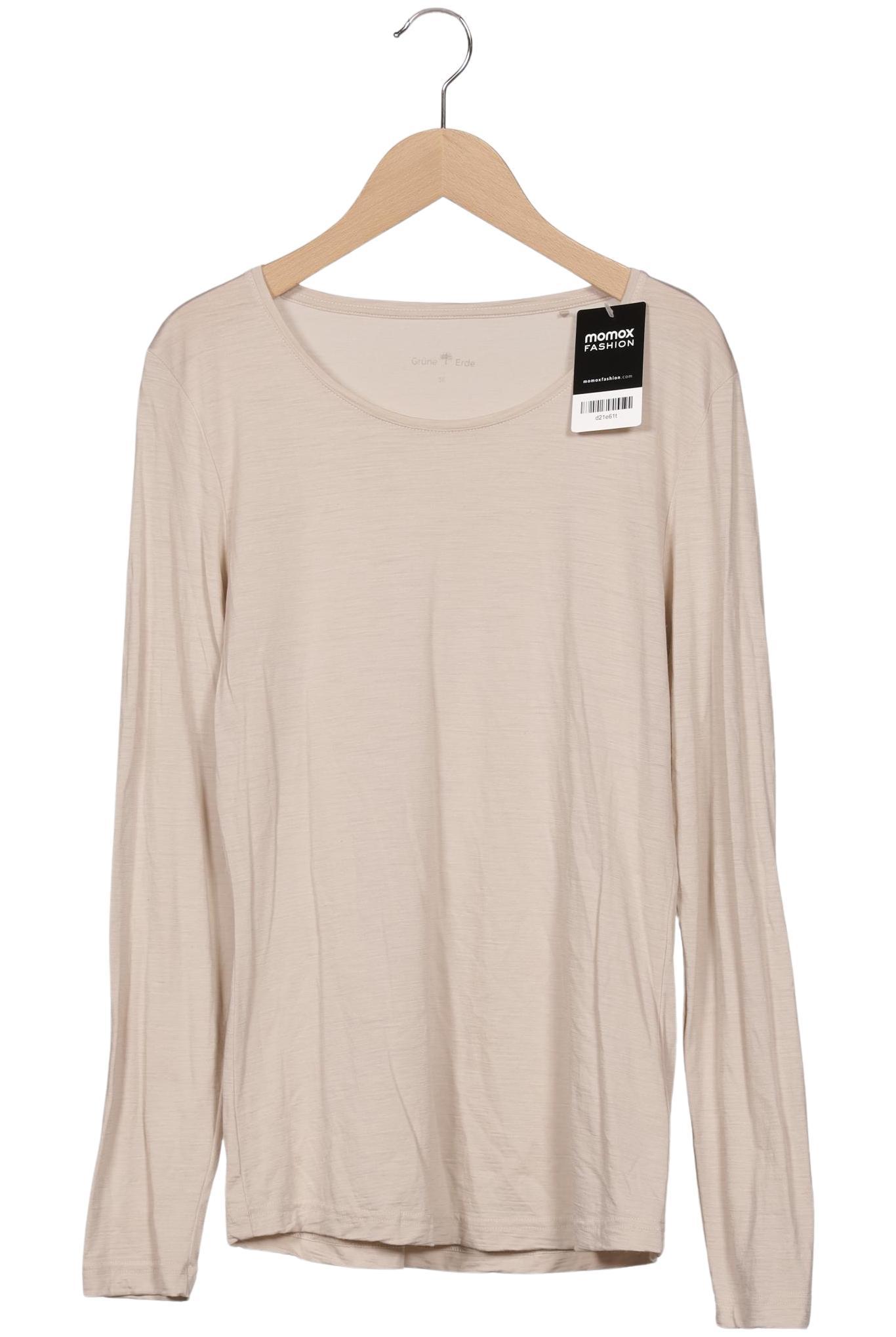 

Grüne Erde Damen Langarmshirt, beige, Gr. 36