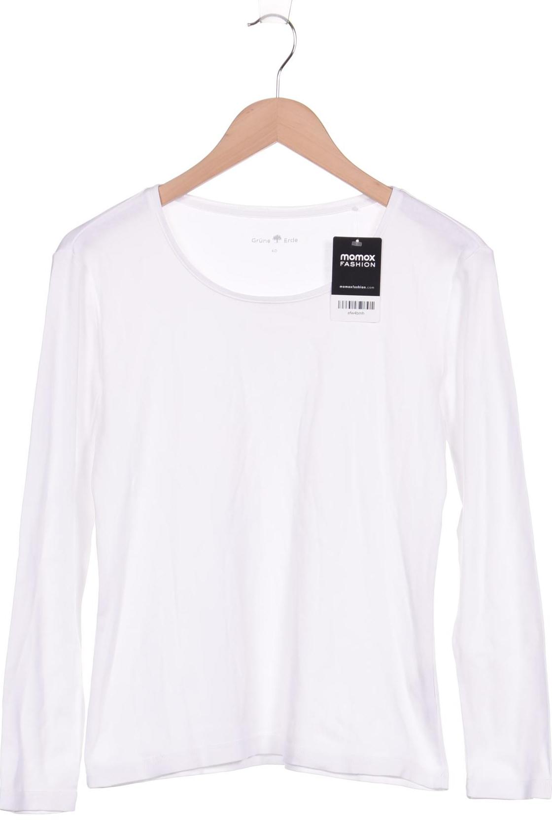 

Grüne Erde Damen Langarmshirt, weiß