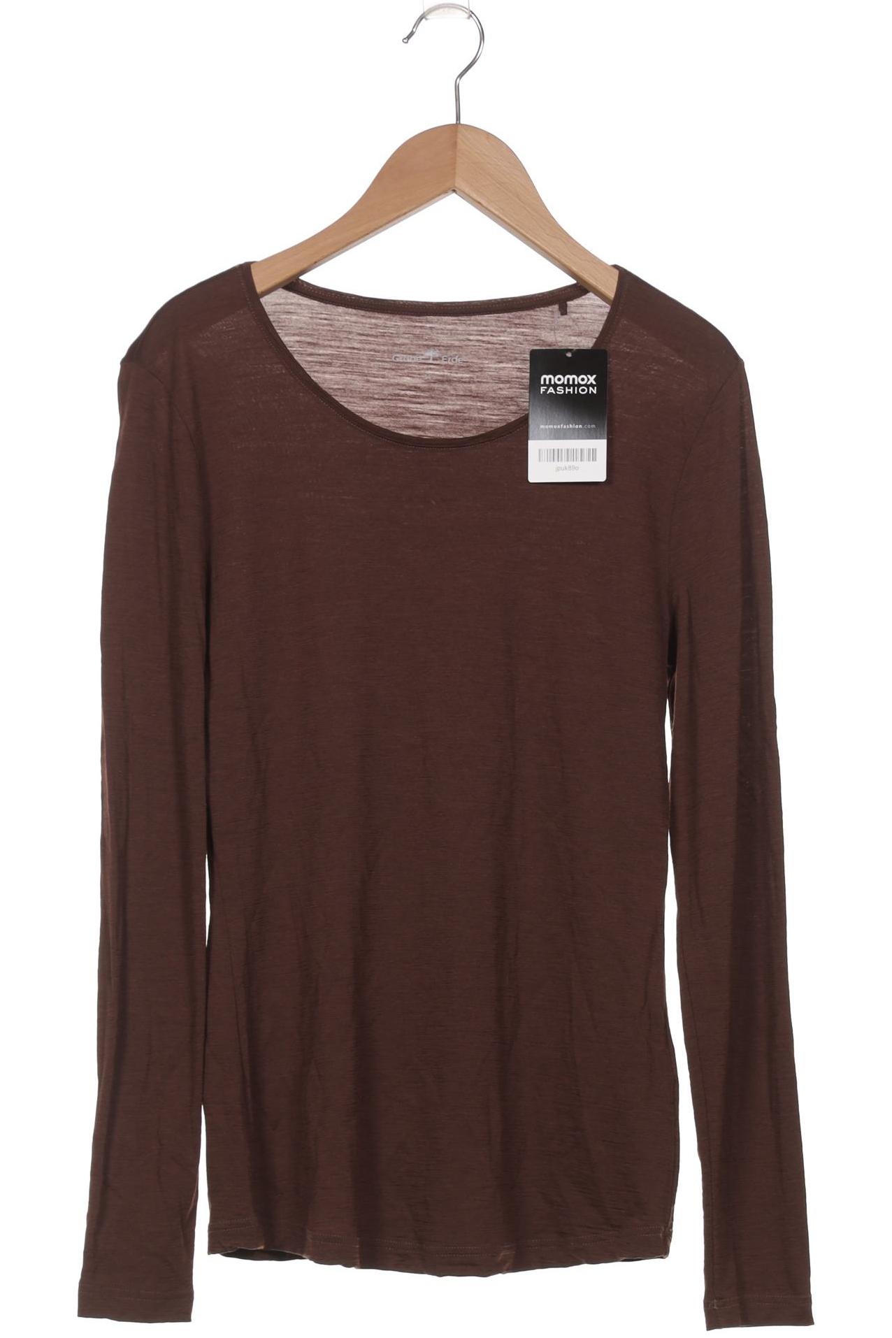 

Grüne Erde Damen Langarmshirt, braun, Gr. 34