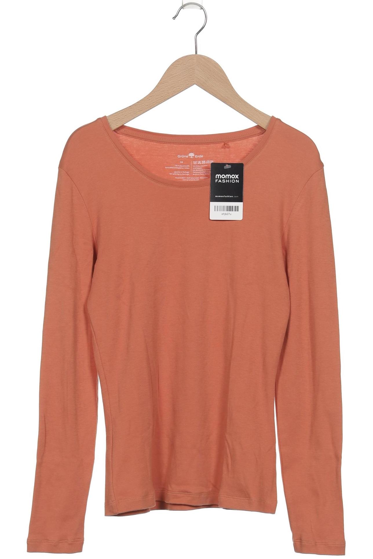 

Grüne Erde Damen Langarmshirt, orange, Gr. 34