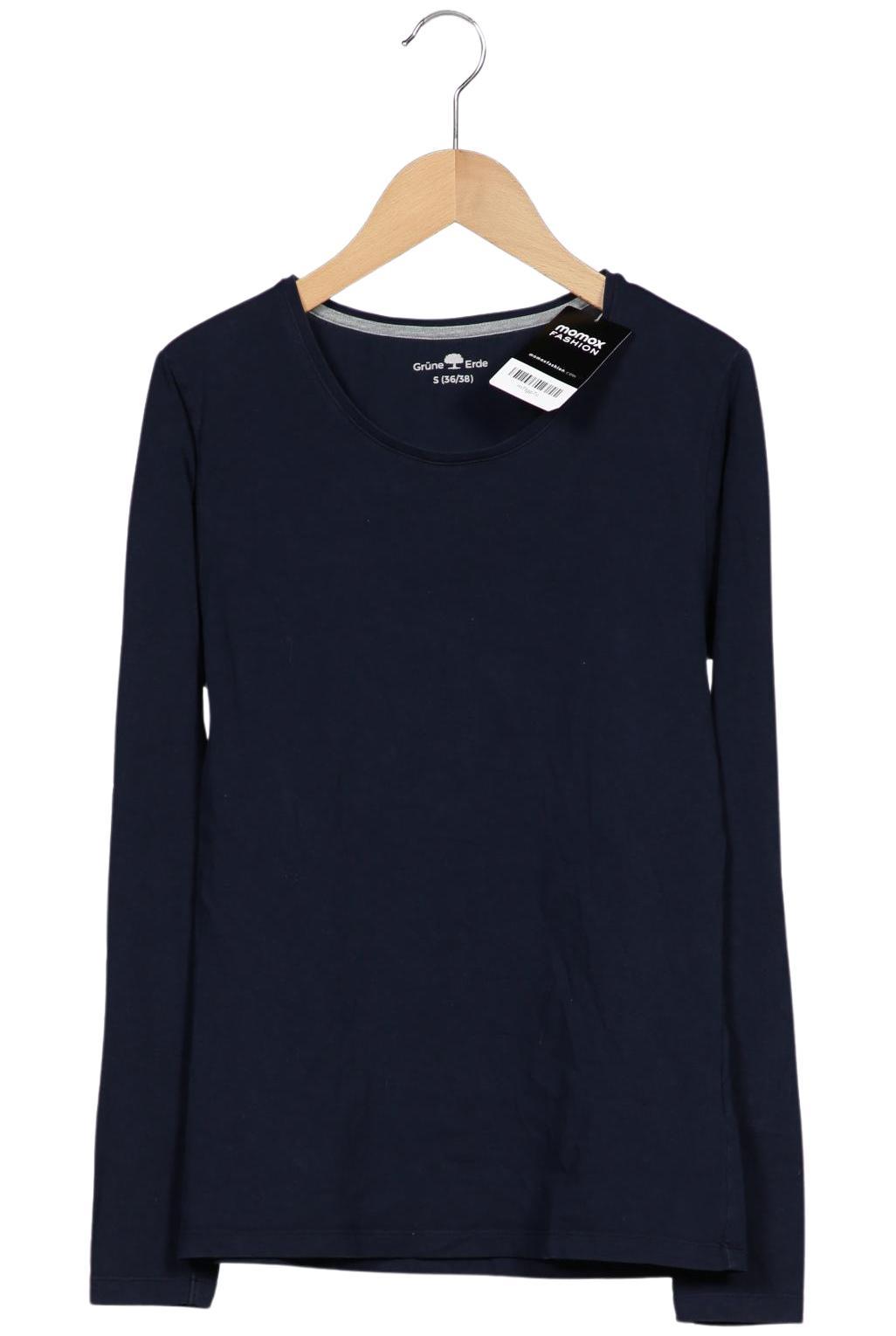 

Grüne Erde Damen Langarmshirt, marineblau, Gr. 36
