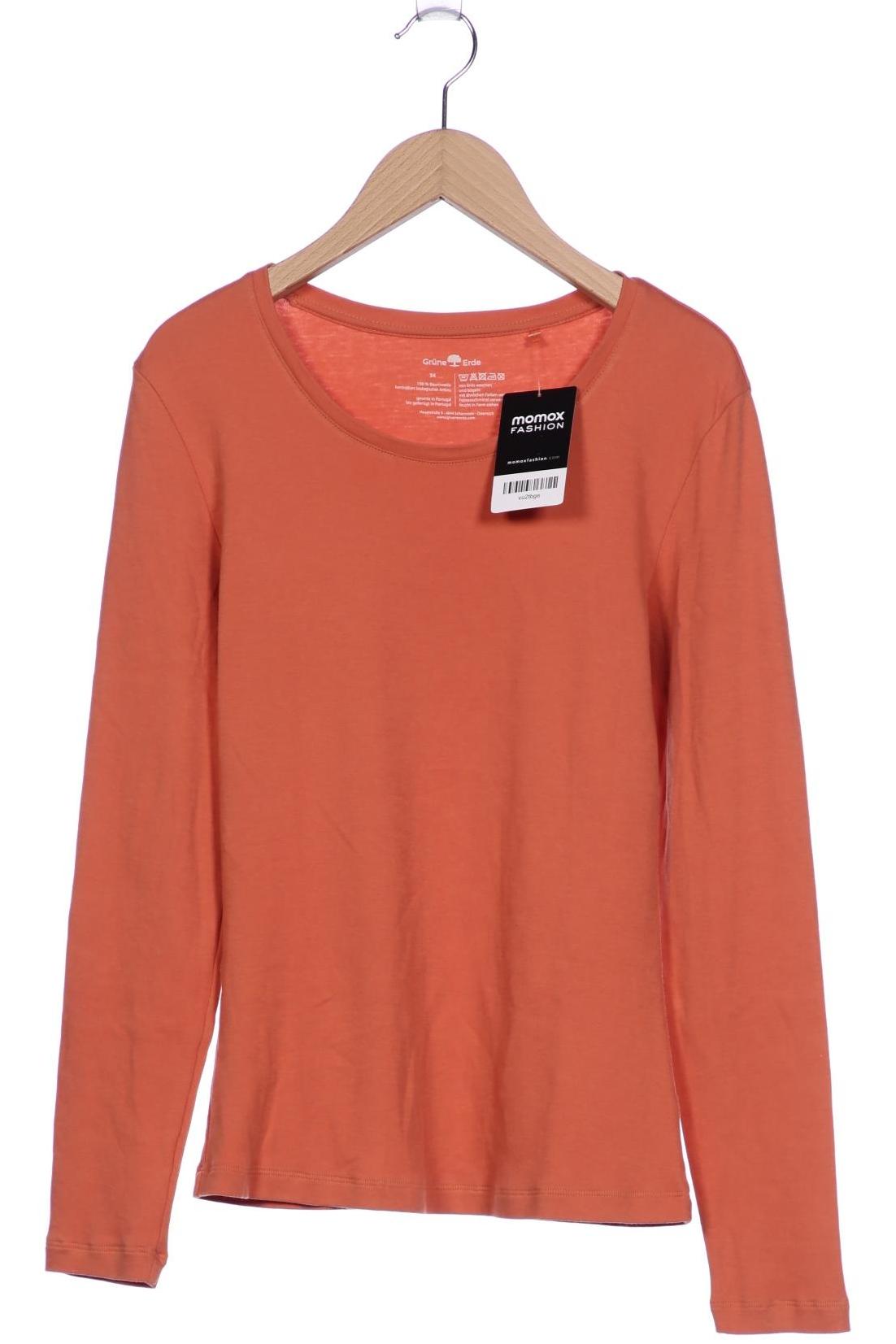 

Grüne Erde Damen Langarmshirt, orange, Gr. 34