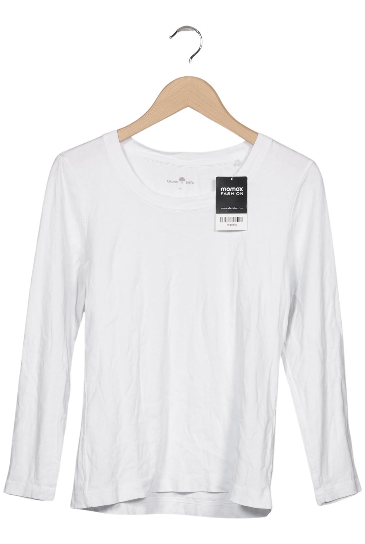 

Grüne Erde Damen Langarmshirt, weiß, Gr. 40