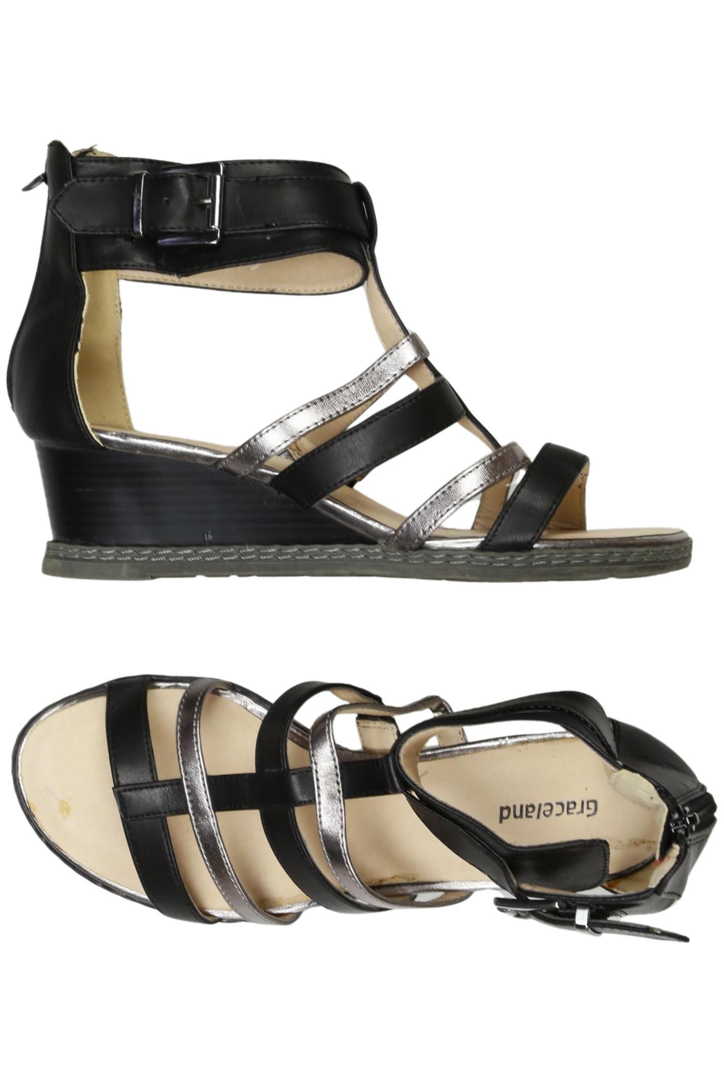 

Graceland Damen Sandale, schwarz, Gr. 38