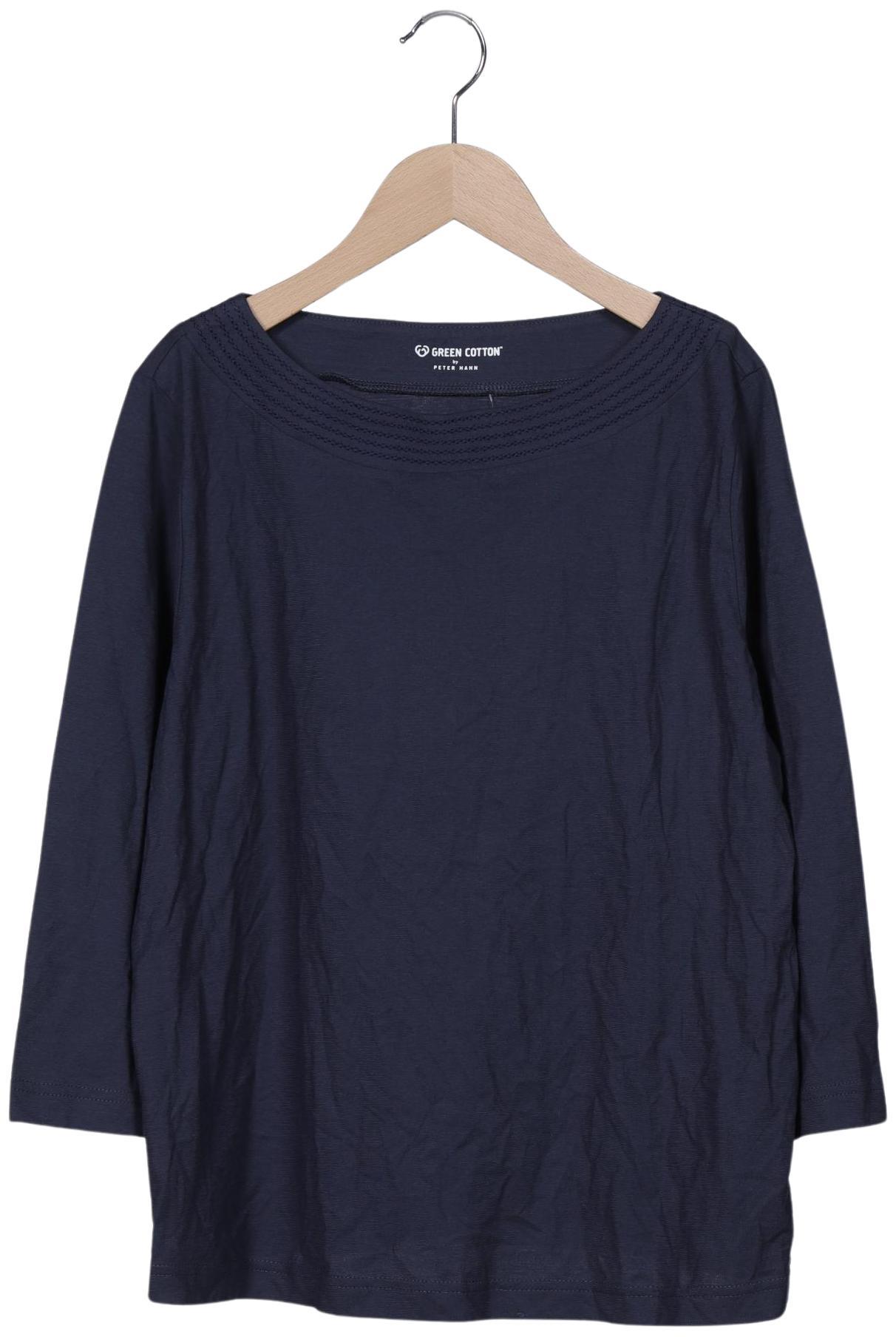 

Green Cotton by Peter Hahn Damen Langarmshirt, marineblau, Gr. 38