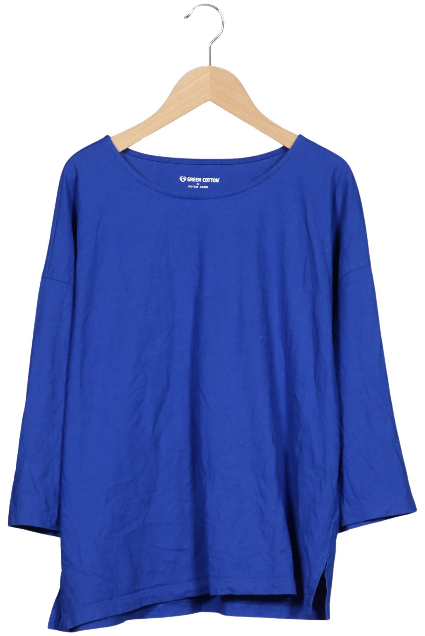 

Green Cotton by Peter Hahn Damen Langarmshirt, blau, Gr. 42