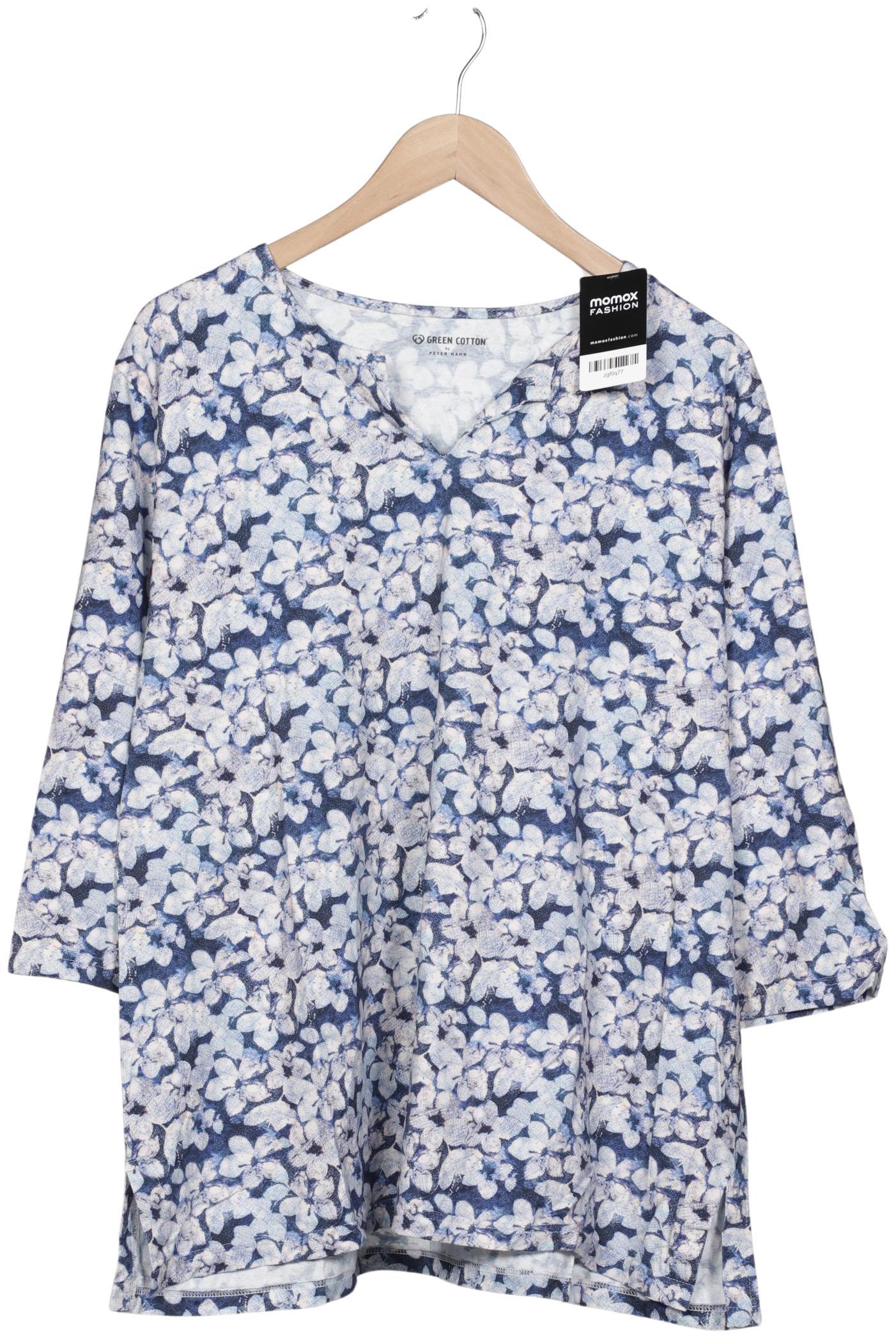 

Green Cotton by Peter Hahn Damen T-Shirt, blau, Gr. 52