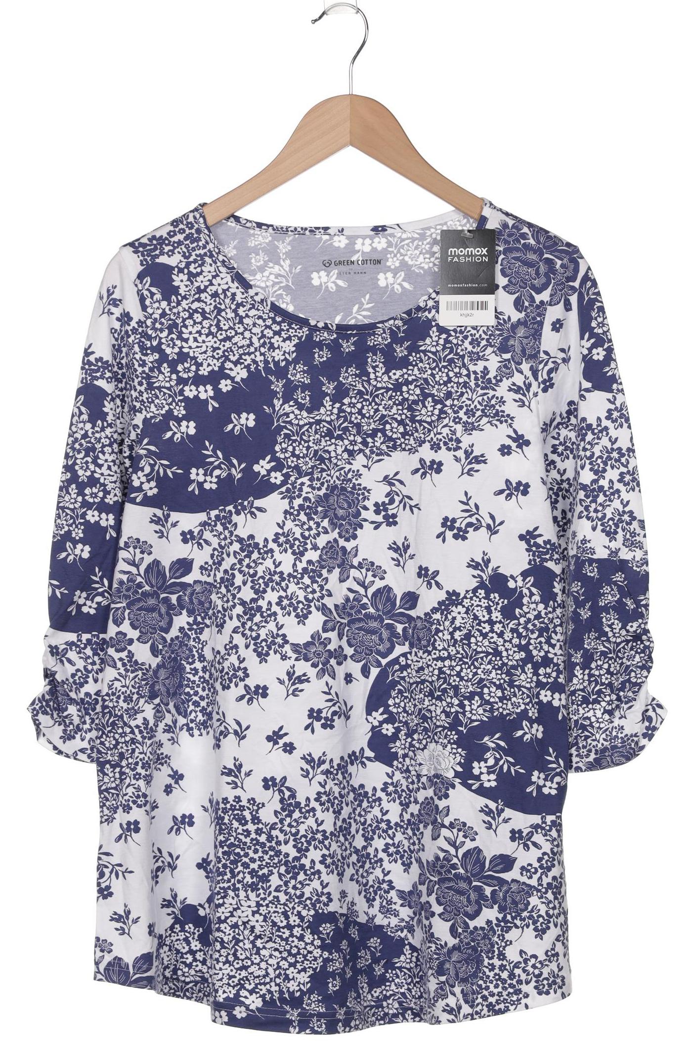 

Green Cotton Damen Langarmshirt, blau, Gr. 38