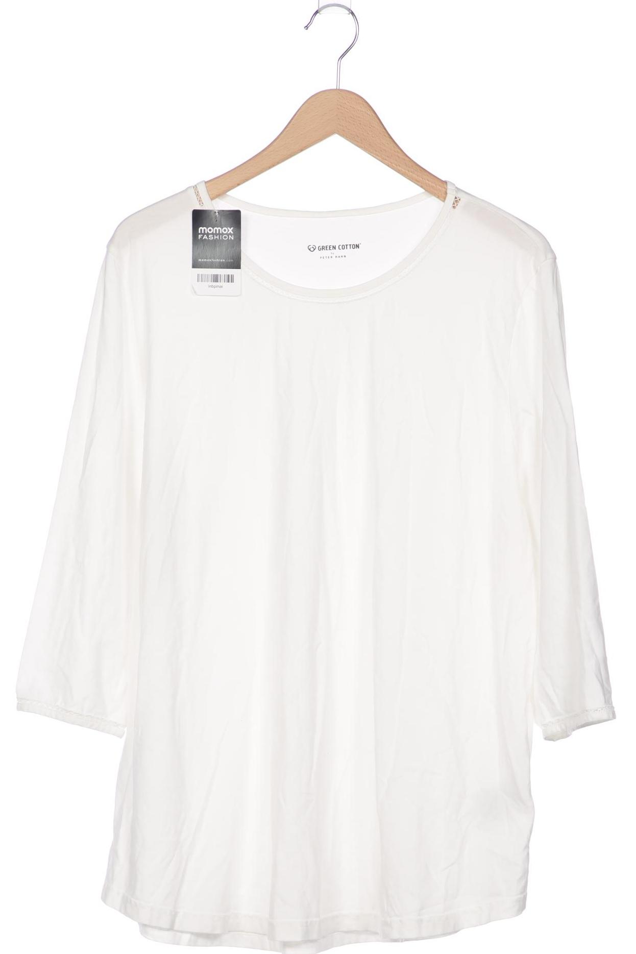 

Green Cotton Damen Langarmshirt, weiß, Gr. 50