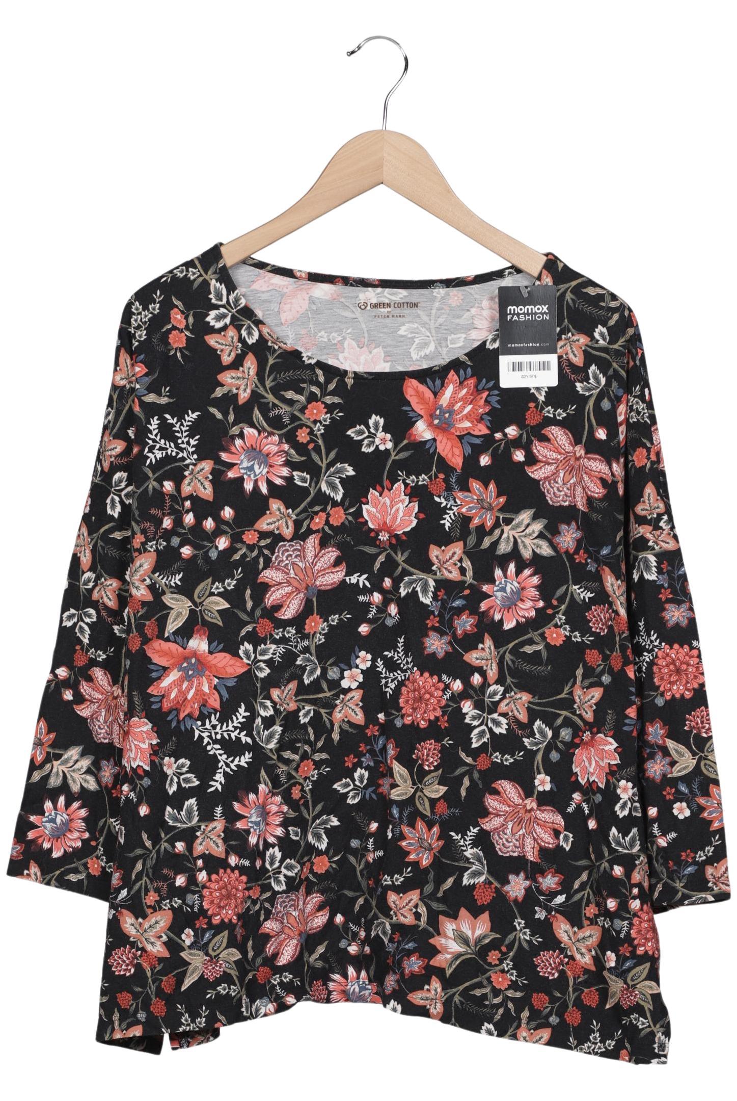 

Green Cotton Damen Langarmshirt, schwarz, Gr. 52