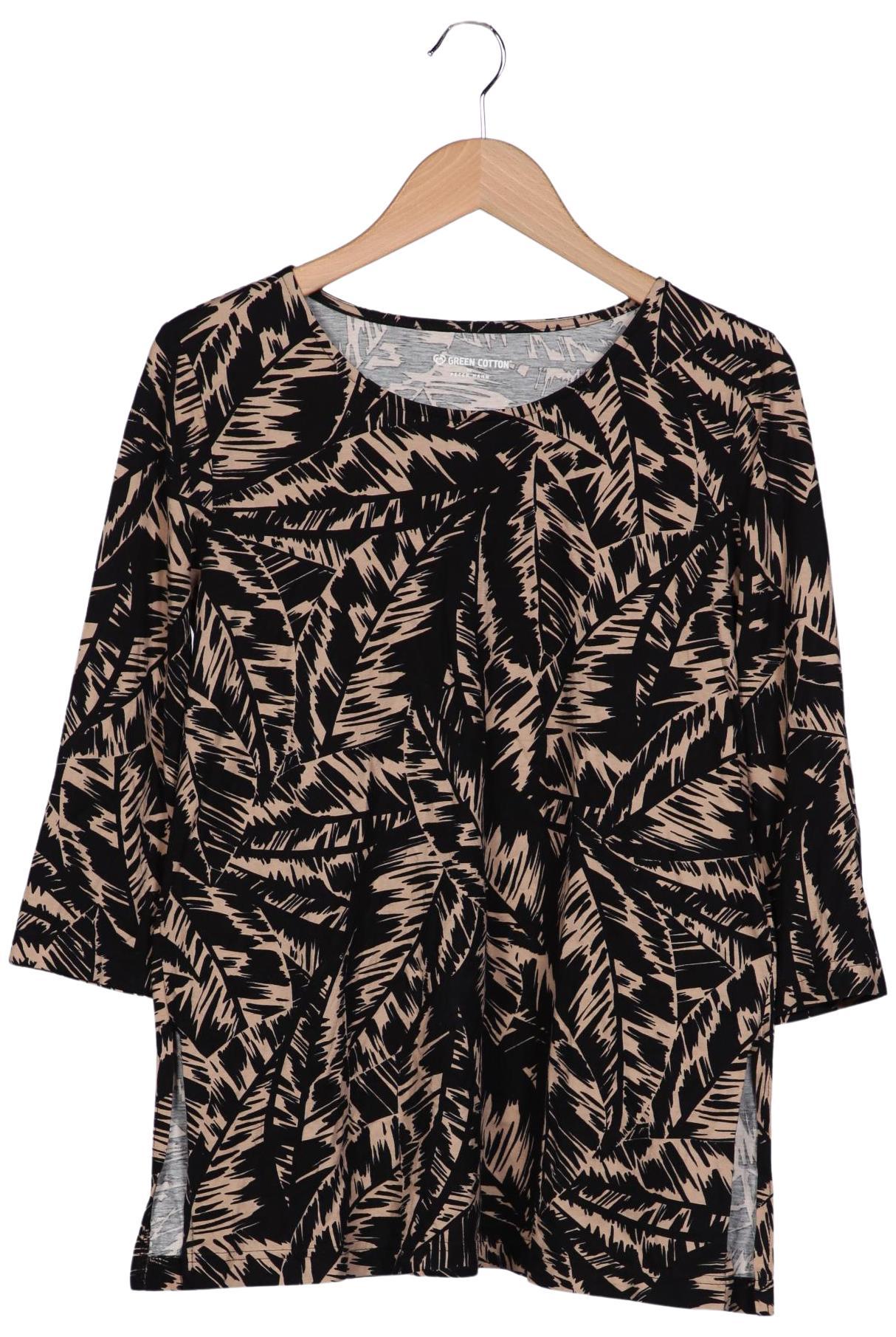 

Green Cotton Damen Langarmshirt, schwarz, Gr. 38