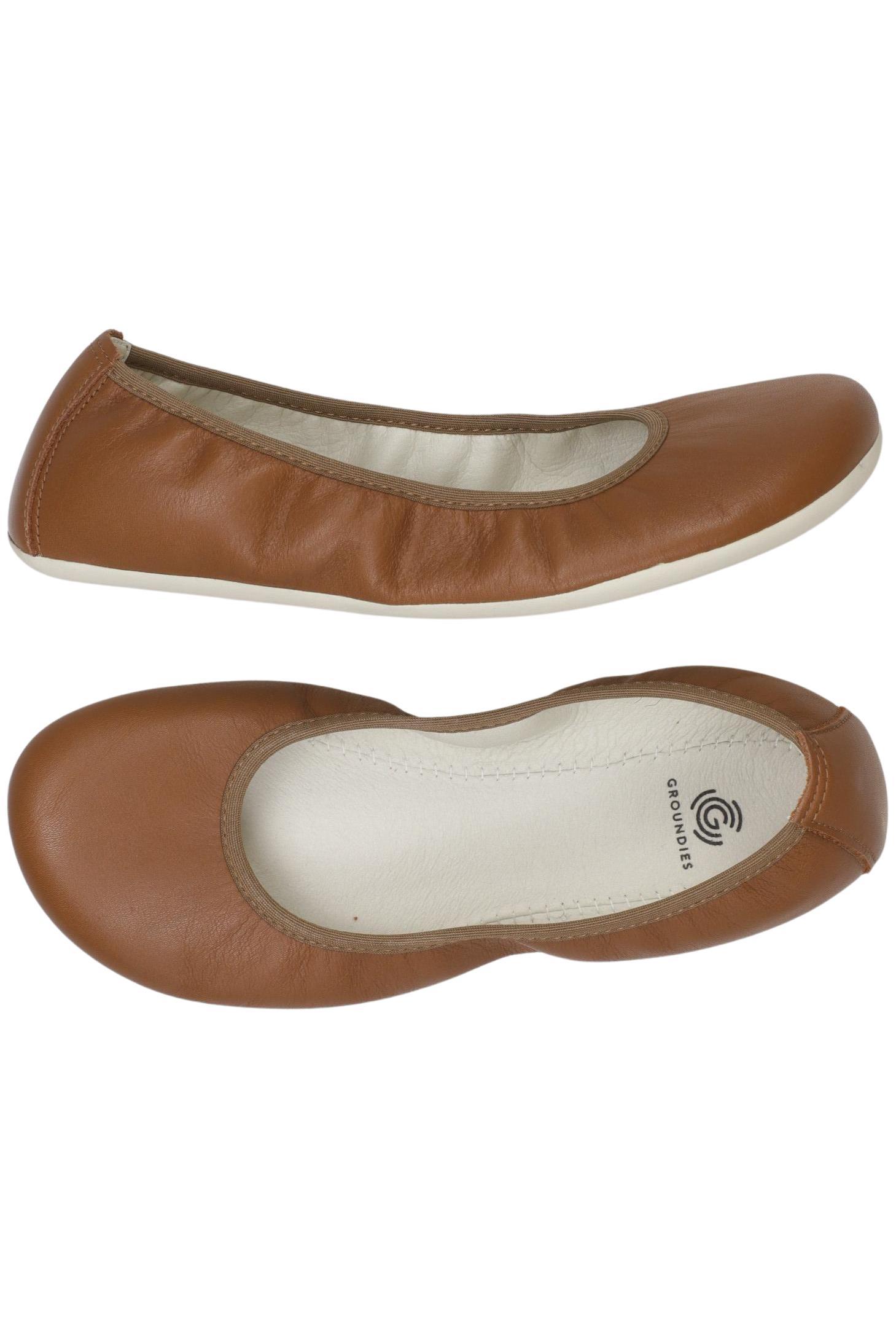 

Groundies Damen Ballerinas, braun, Gr. 38