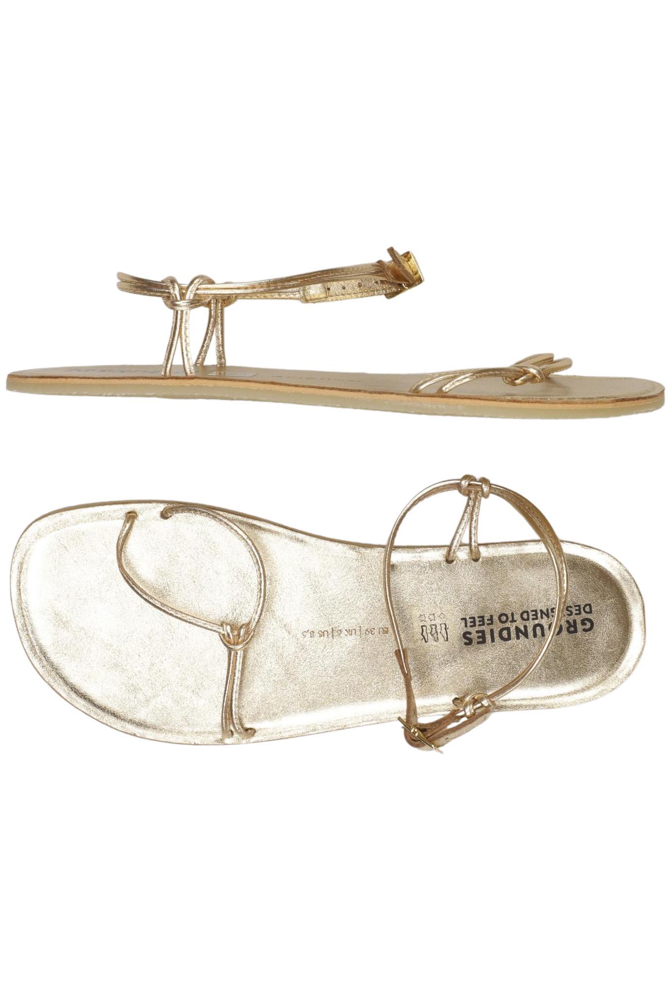 

Groundies Damen Sandale, gold, Gr. 39