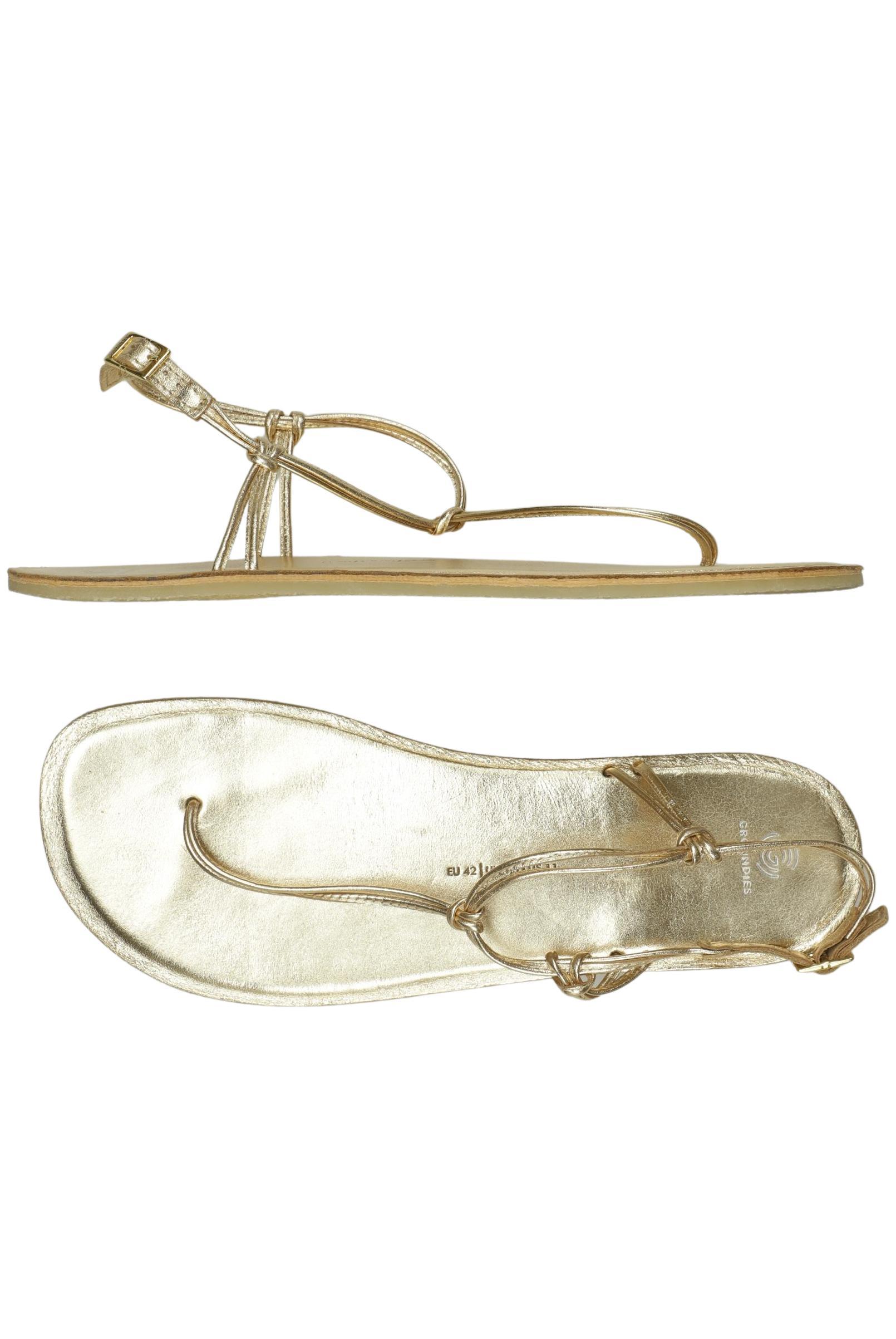 

Groundies Damen Sandale, gold, Gr. 42