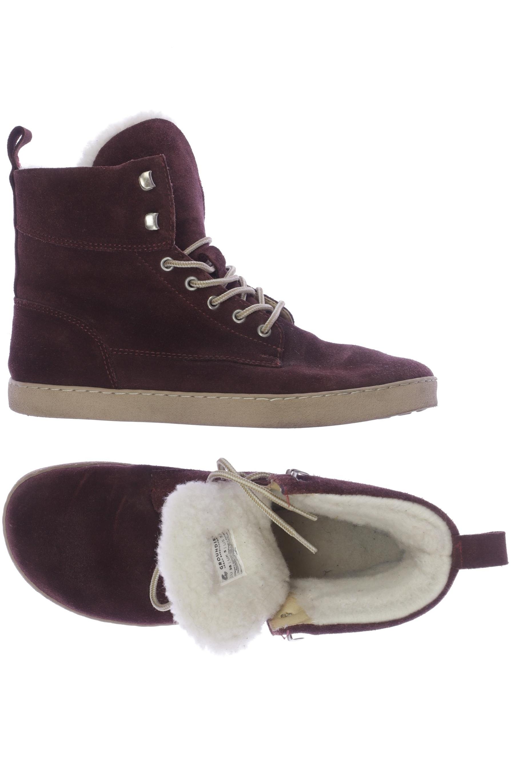 

Groundies Damen Stiefelette, bordeaux, Gr. 38