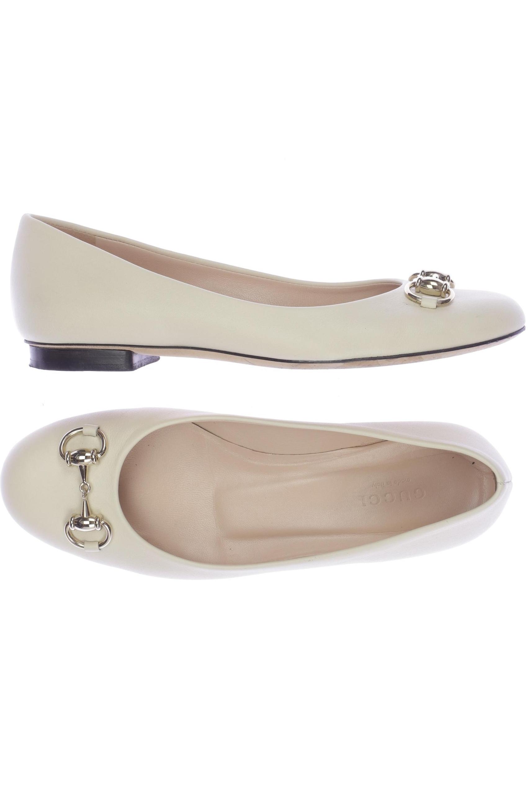 

Gucci Damen Ballerinas, cremeweiß, Gr. 35.5
