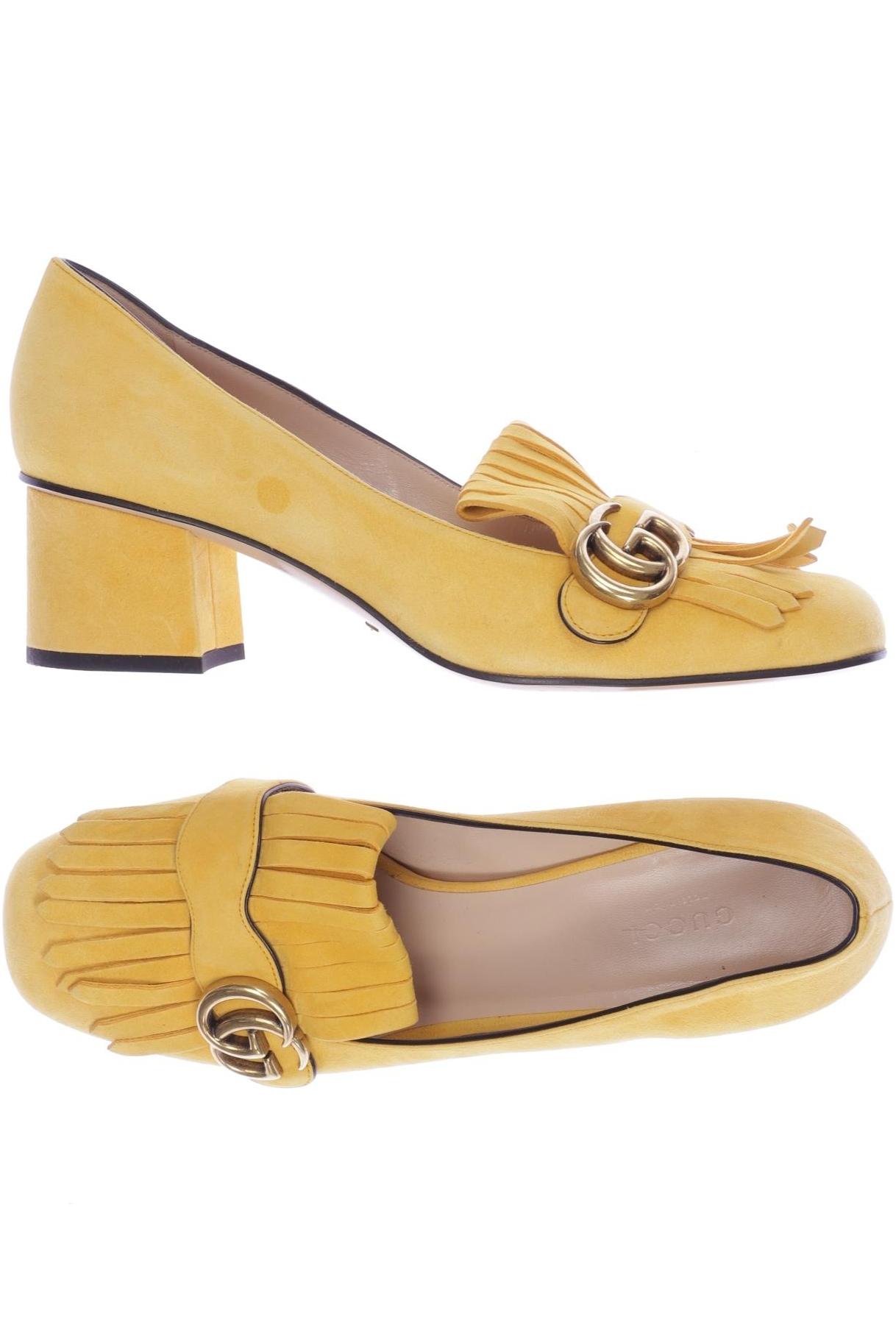 

Gucci Damen Pumps, gelb, Gr. 40