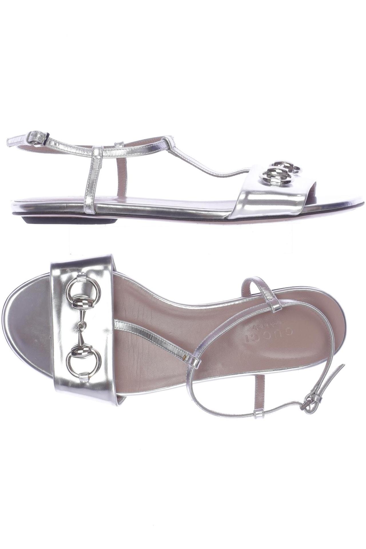 

Gucci Damen Sandale, silber, Gr. 34.5