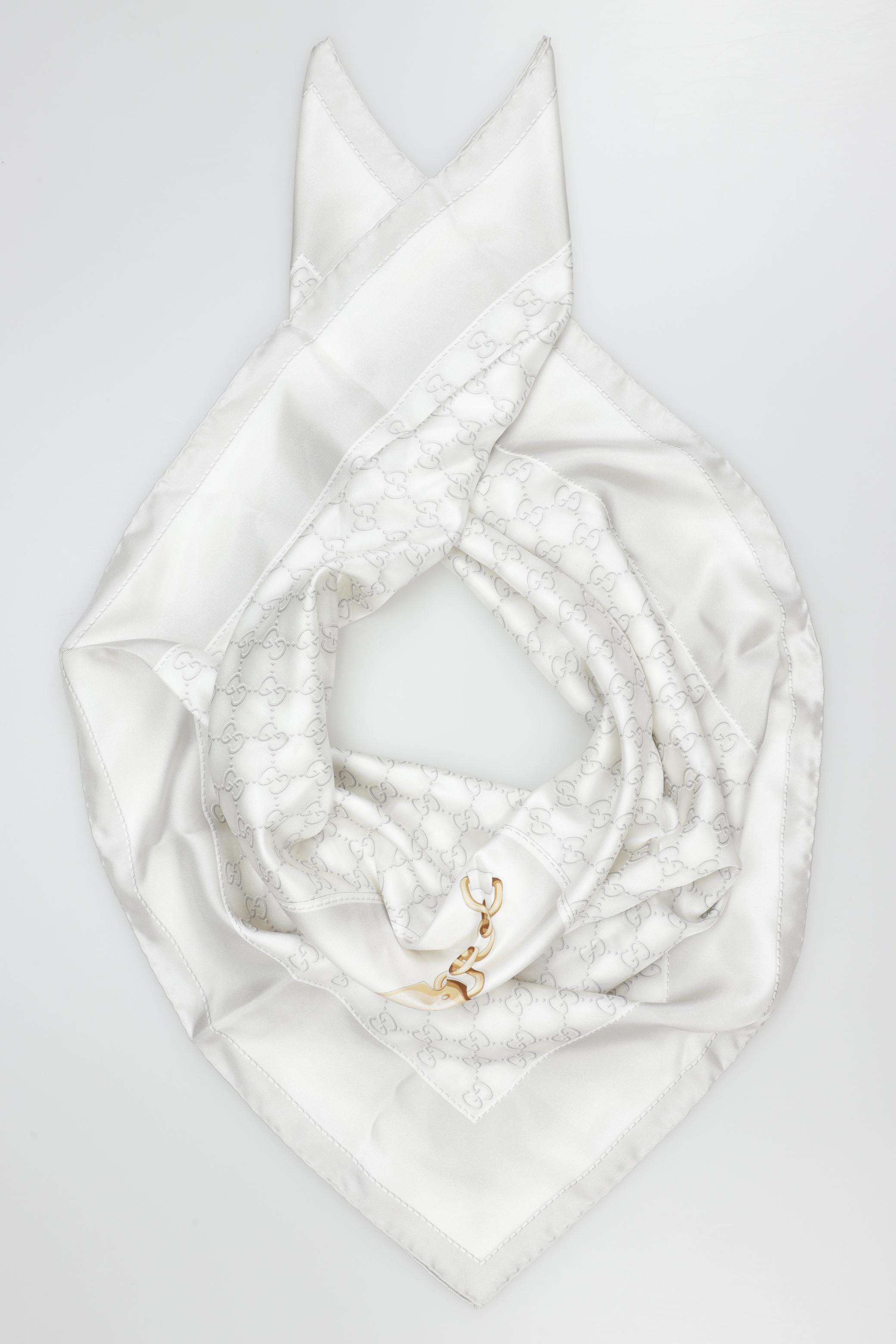 

Gucci Damen Schal, cremeweiß, Gr.