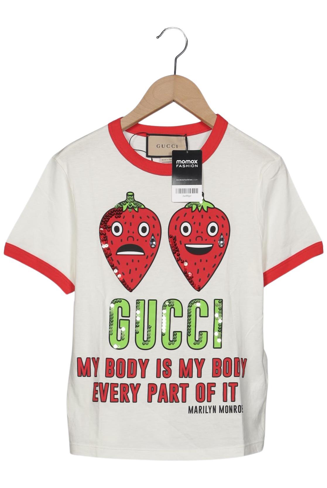 

Gucci Damen T-Shirt, cremeweiß, Gr. 36