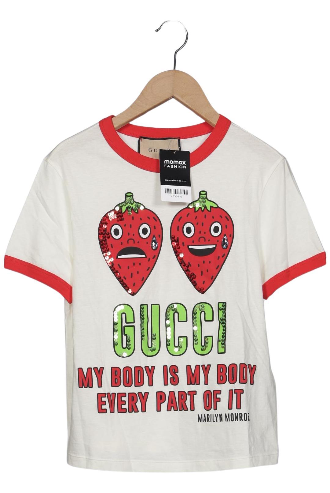 

Gucci Damen T-Shirt, cremeweiß, Gr. 36