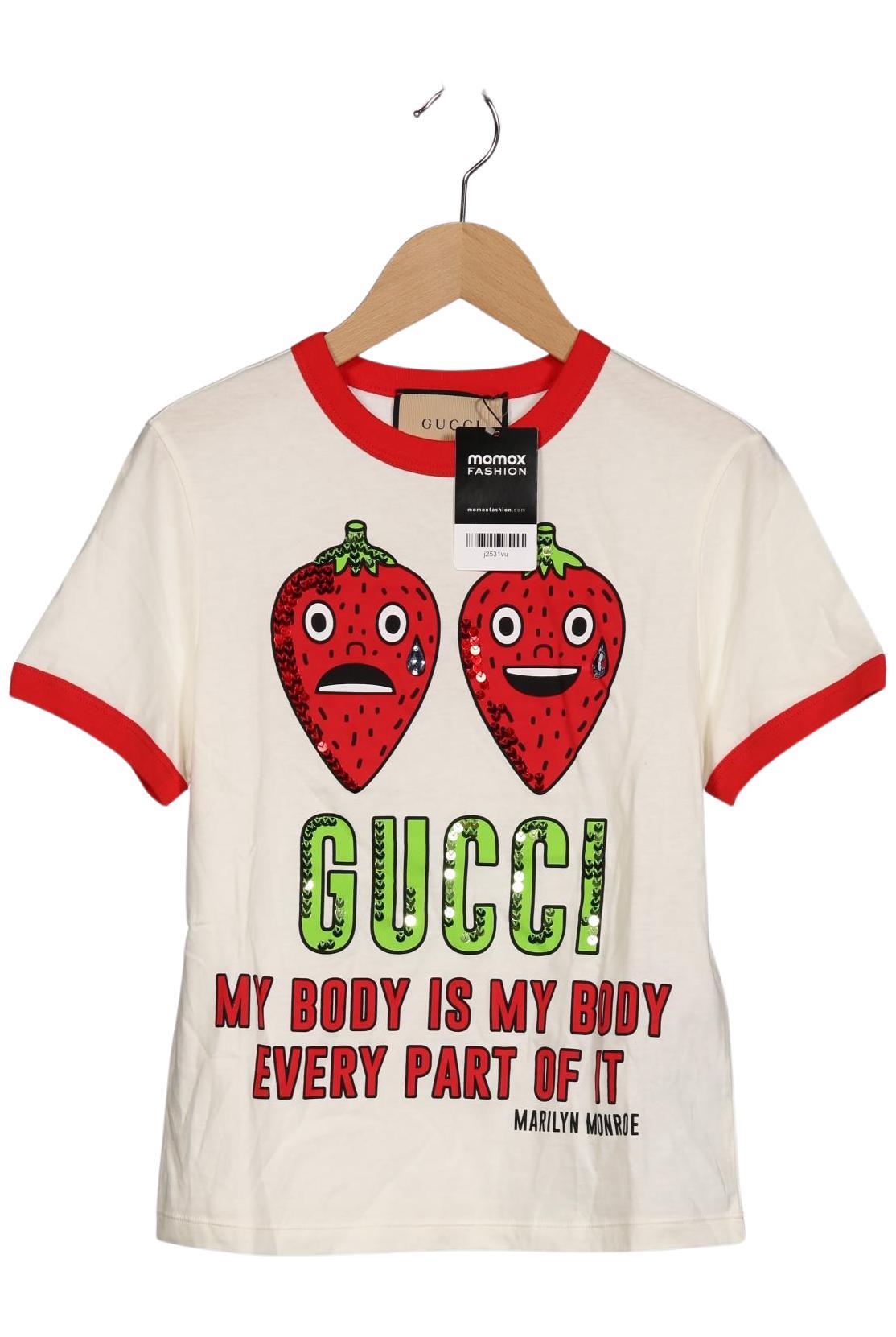 

Gucci Damen T-Shirt, cremeweiß, Gr. 36