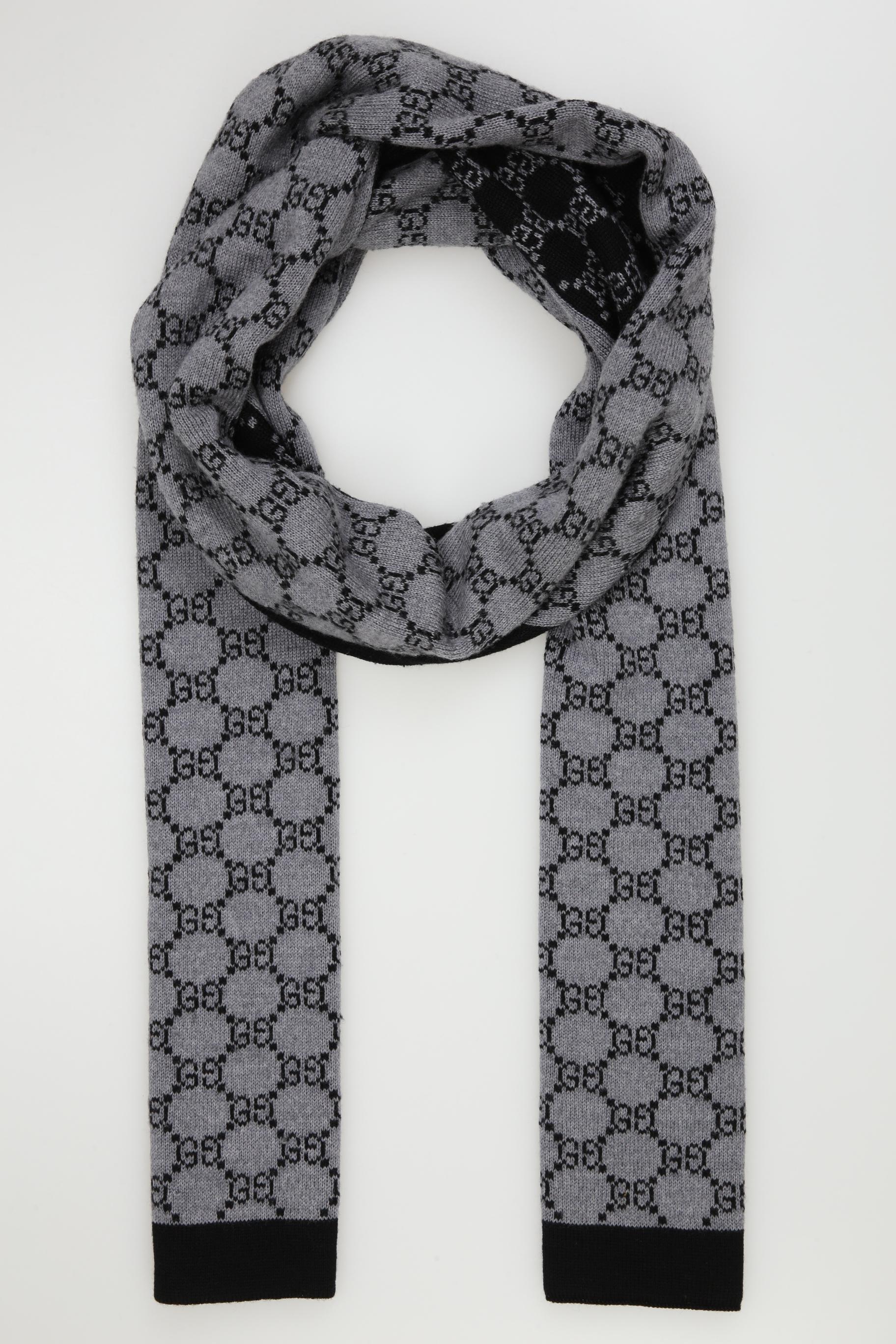 Thumbnail - Gucci Herren Schal, grau, Gr.