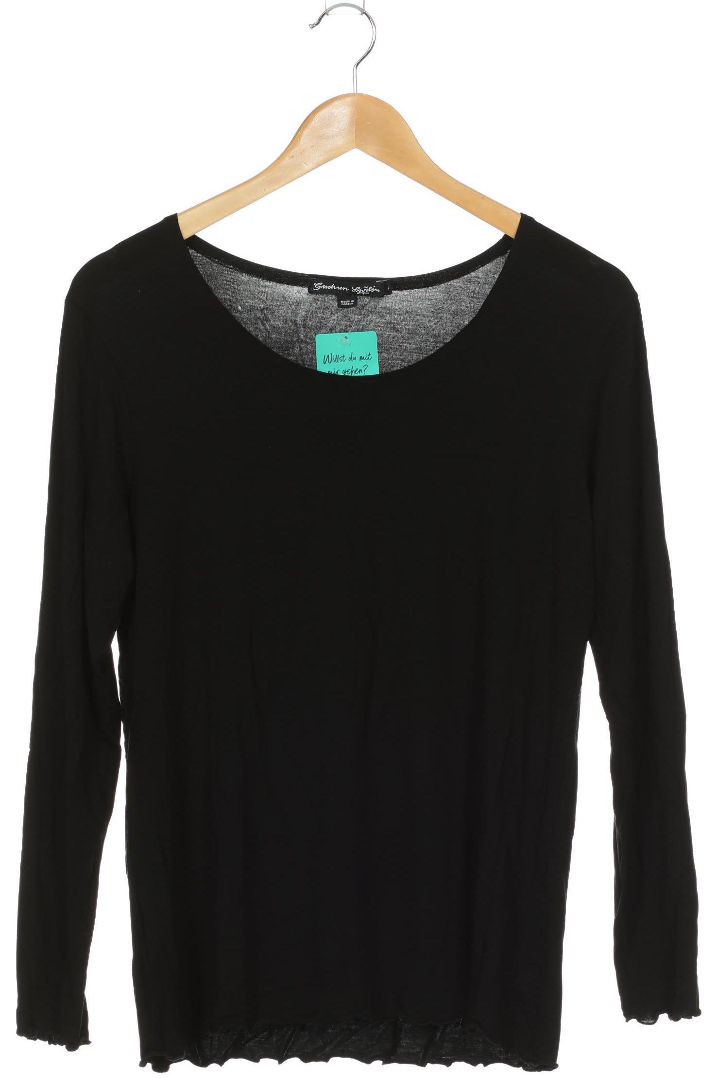 

Gudrun Sjödén Damen Langarmshirt, schwarz, Gr.