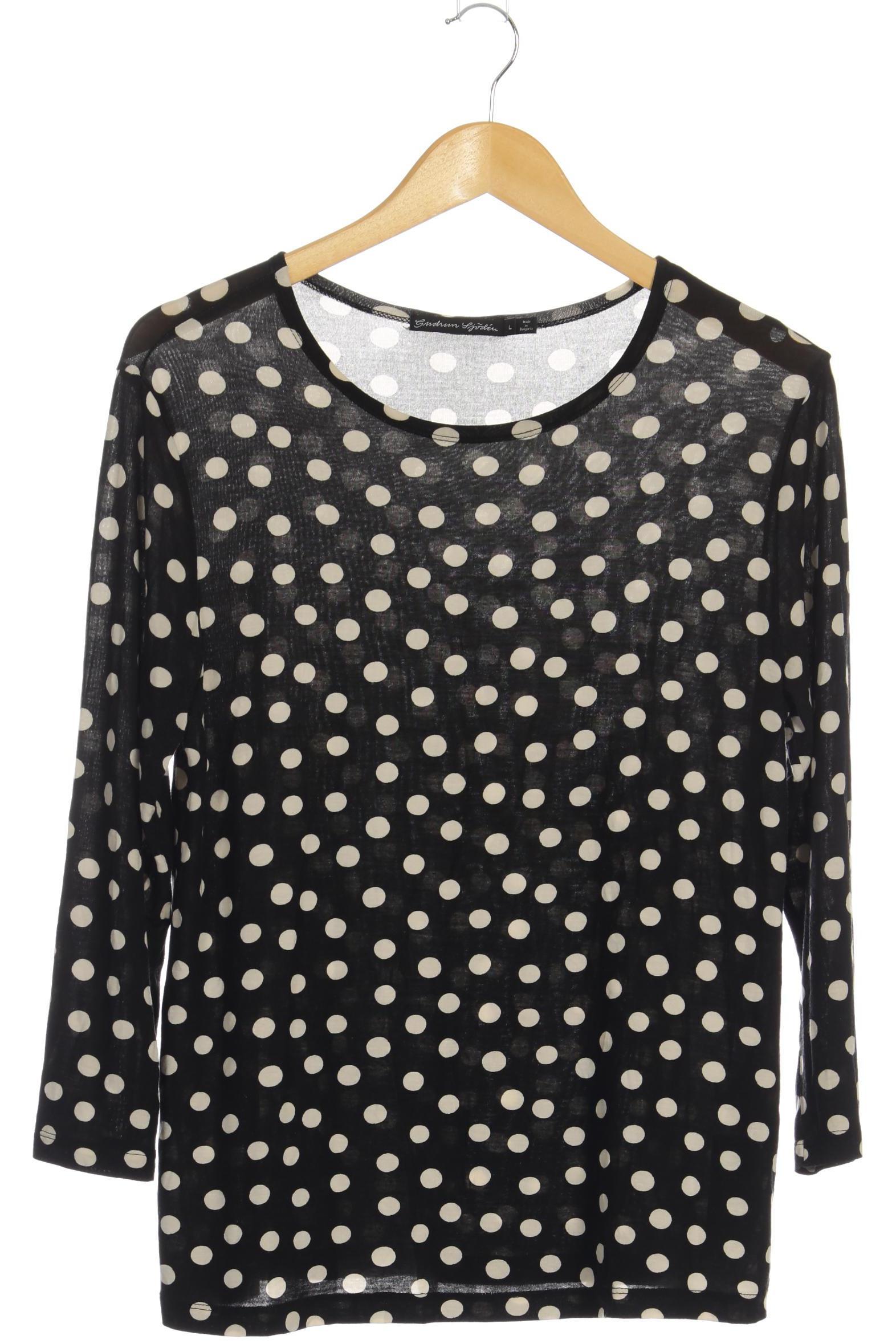 

Gudrun Sjödén Damen Langarmshirt, schwarz, Gr.