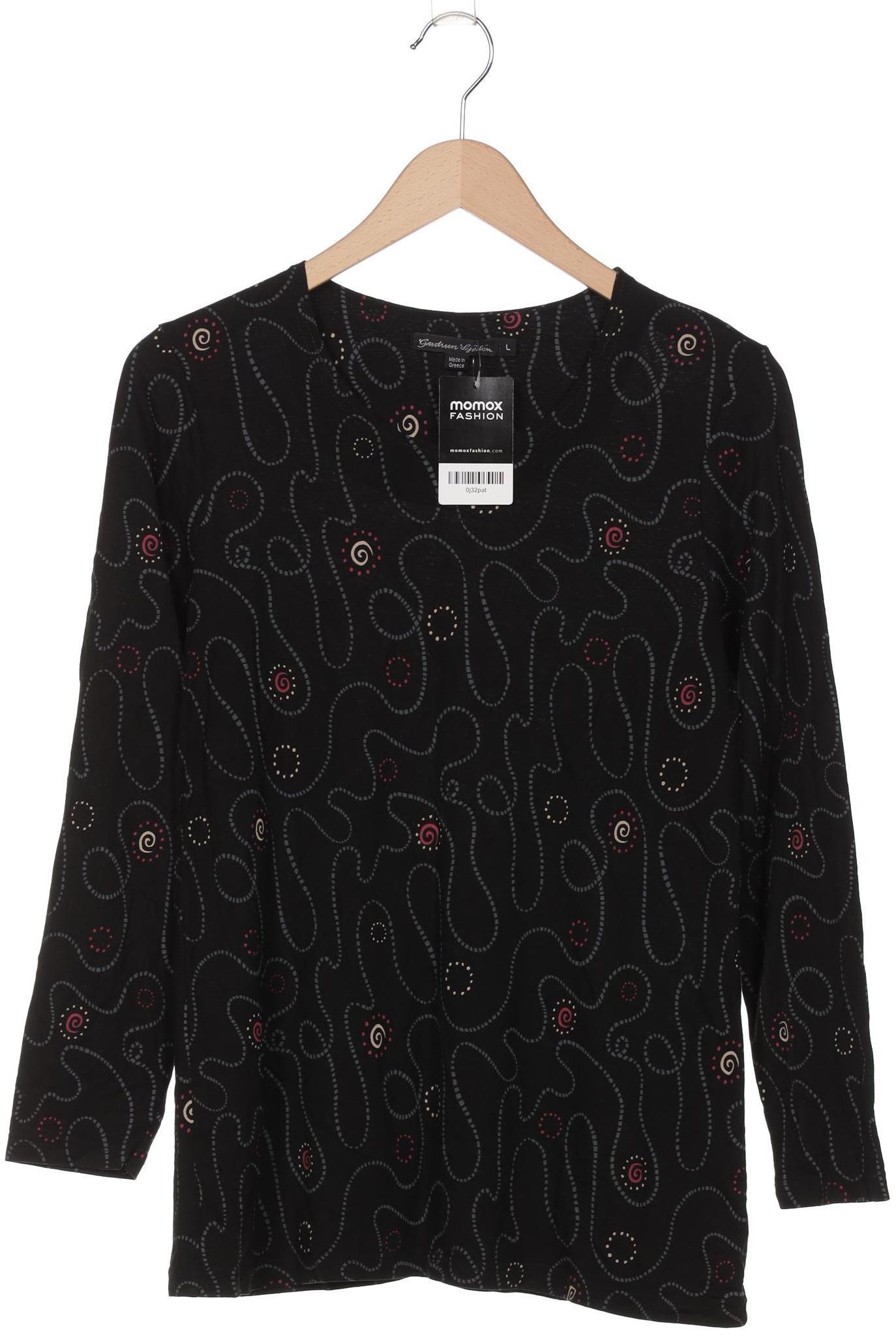 

Gudrun Sjödén Damen Langarmshirt, schwarz, Gr. 42