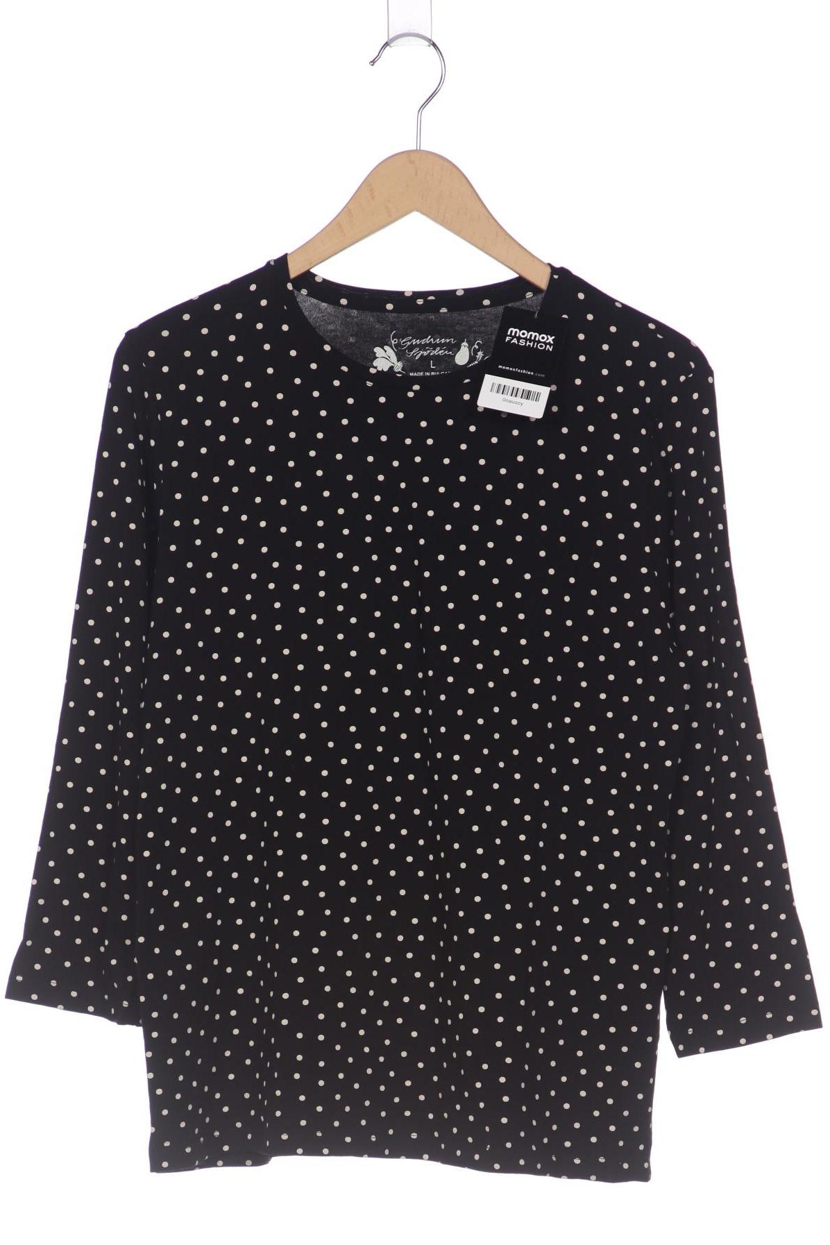 

Gudrun Sjödén Damen Langarmshirt, schwarz, Gr. 42